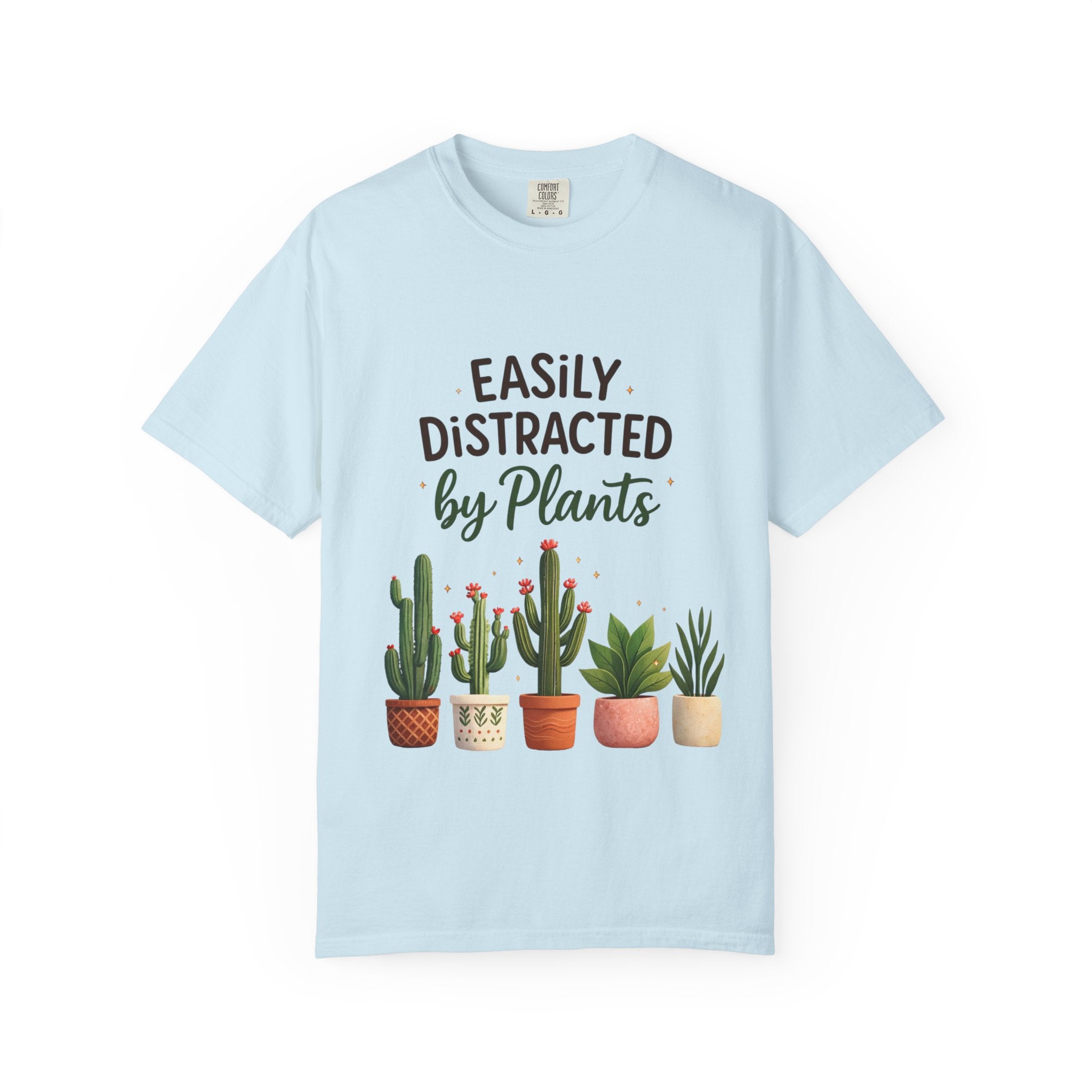 Easily Distracted By Plants Shirt, Plant Lover T-Shirt, Funny Plant Mom Tee, Botanical Lover Gift, Succulent Cactus Shirt, Unisex Graphic Tee