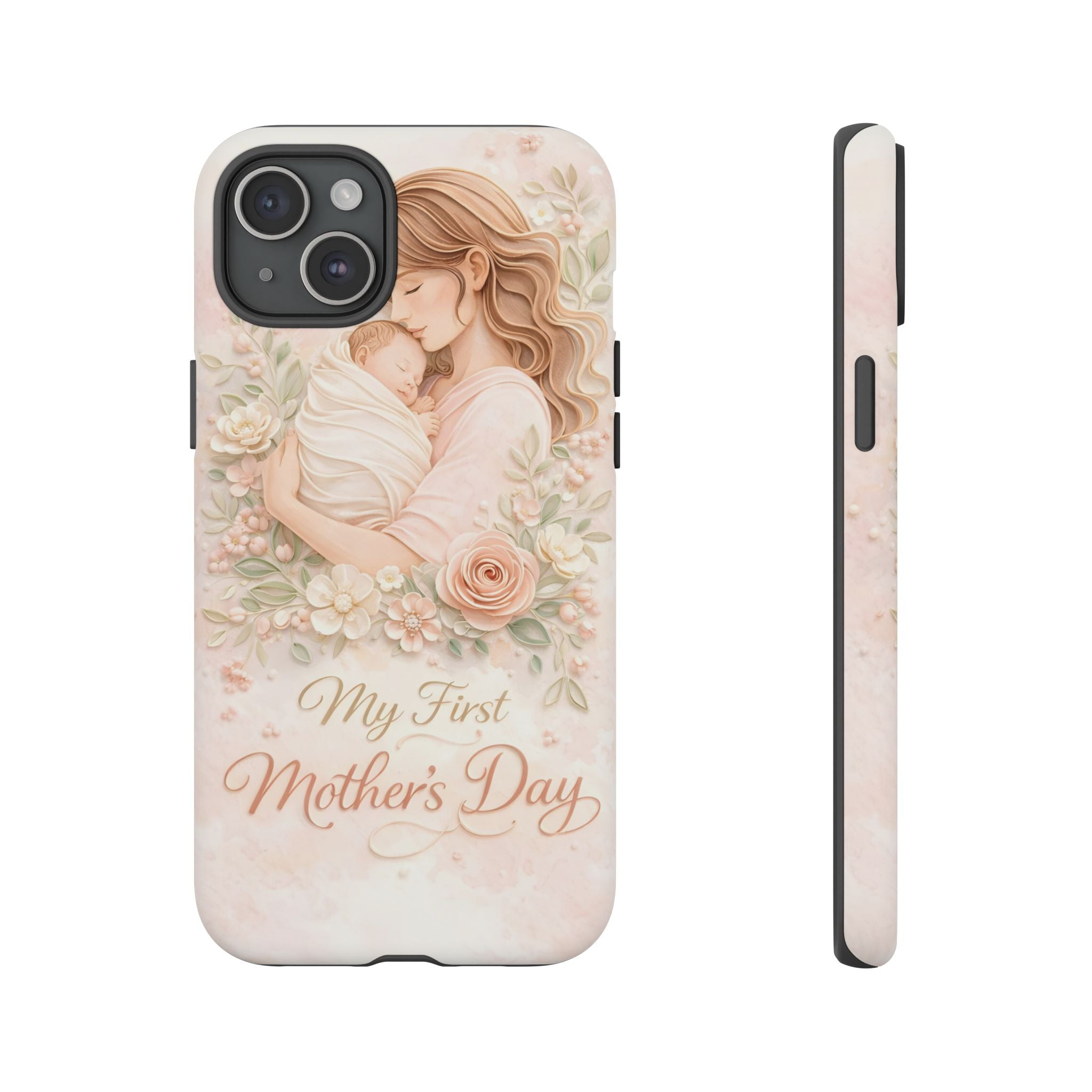 My First Mother's Day Floral Phone Case — Mom & Baby Protective Case