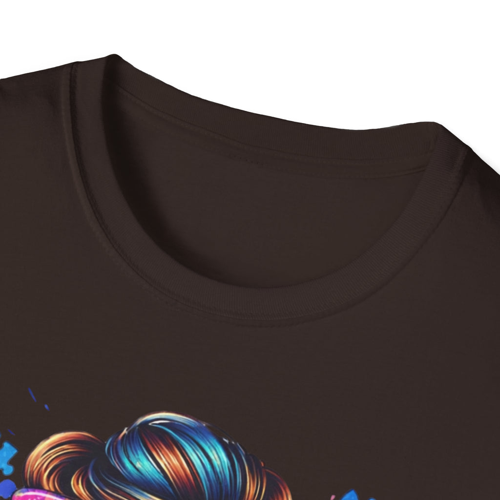 Autism Mom T-Shirt — Colorful Puzzle Heart Design for Proud Moms