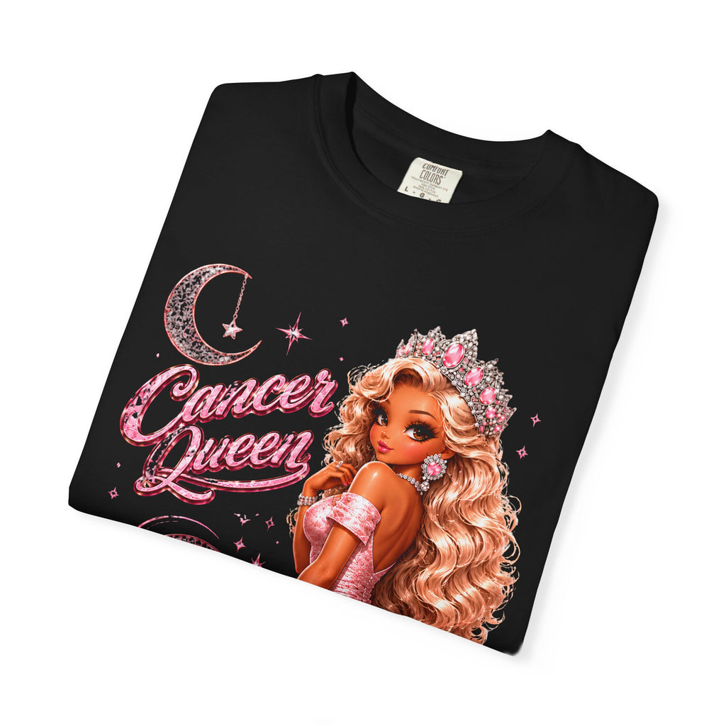 Cancer Queen Soft Heart Strong Soul Shirt – Zodiac Astrology Graphic Tee for Women, Pink Coquette Cancer Zodiac Birthday Gift, Trendy Astrology T-Shirt