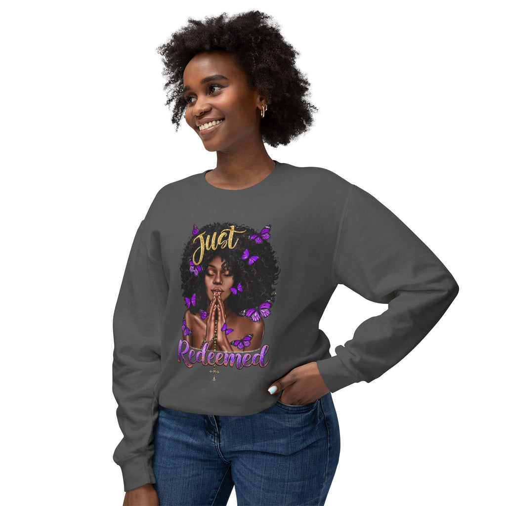 Redeemed Christian Afro Woman T-Shirt – Faith-Based Butterfly Design, Inspirational Black Woman Graphic Tee, Spiritual Gift for Women