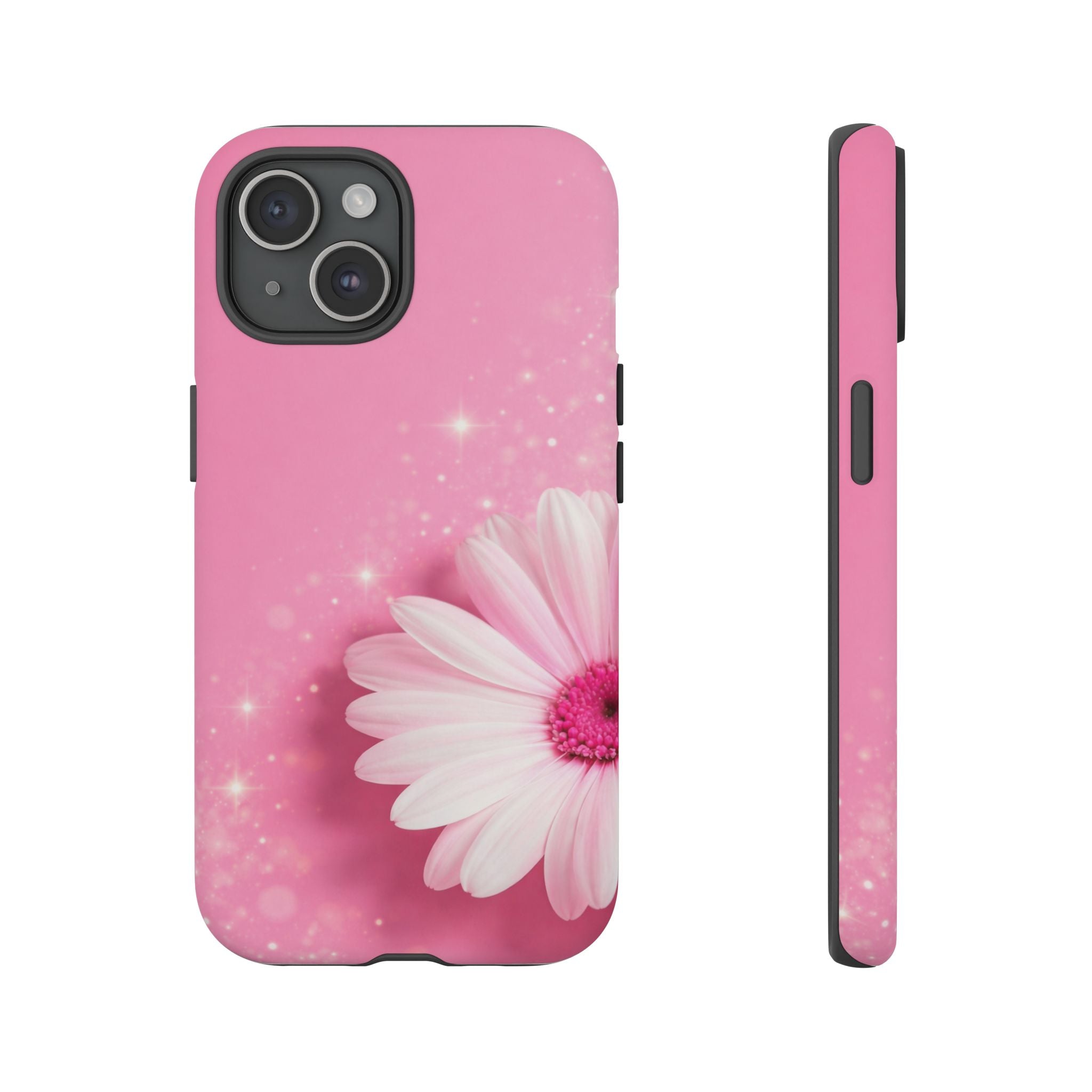 Pink Daisy Phone Case, Aesthetic Floral iPhone & Samsung Case, Cute Flower Phone Cover, Soft Girl Coquette Case, Feminine Pink Case