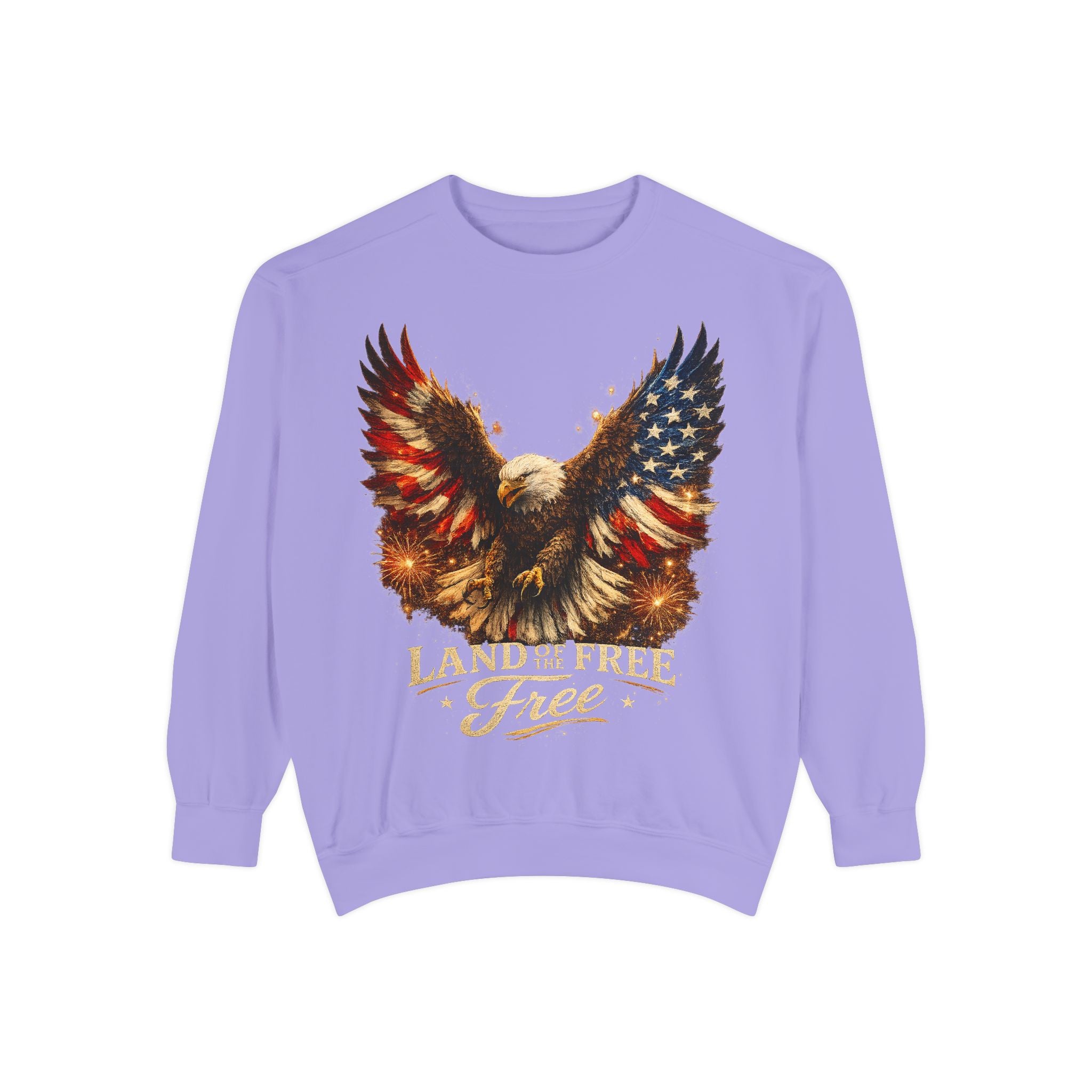Patriotic Eagle Sweatshirt — Land of the Free Graphic Crewneck
