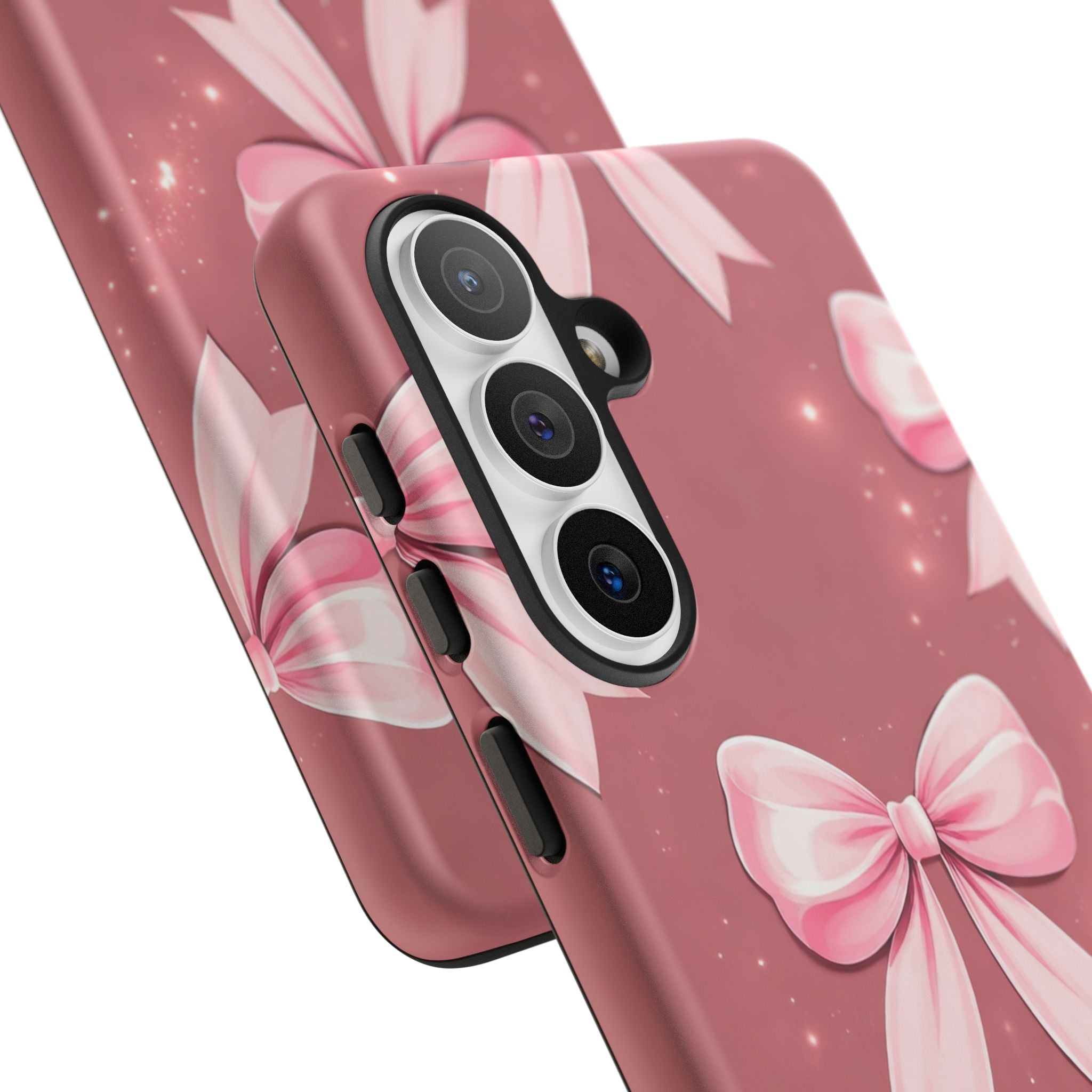 Pink Bow Phone Case, Coquette Aesthetic iPhone & Samsung Case, Cute Girly Pattern Case, Soft Girl Feminine Phone Cover