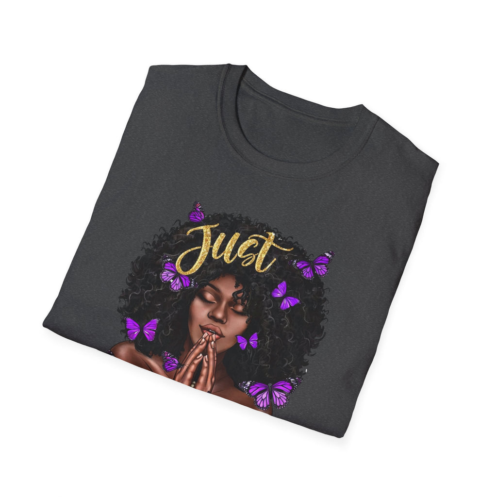 Redeemed Christian Afro Woman T-Shirt – Faith-Based Butterfly Design, Inspirational Black Woman Graphic Tee, Spiritual Gift for Women