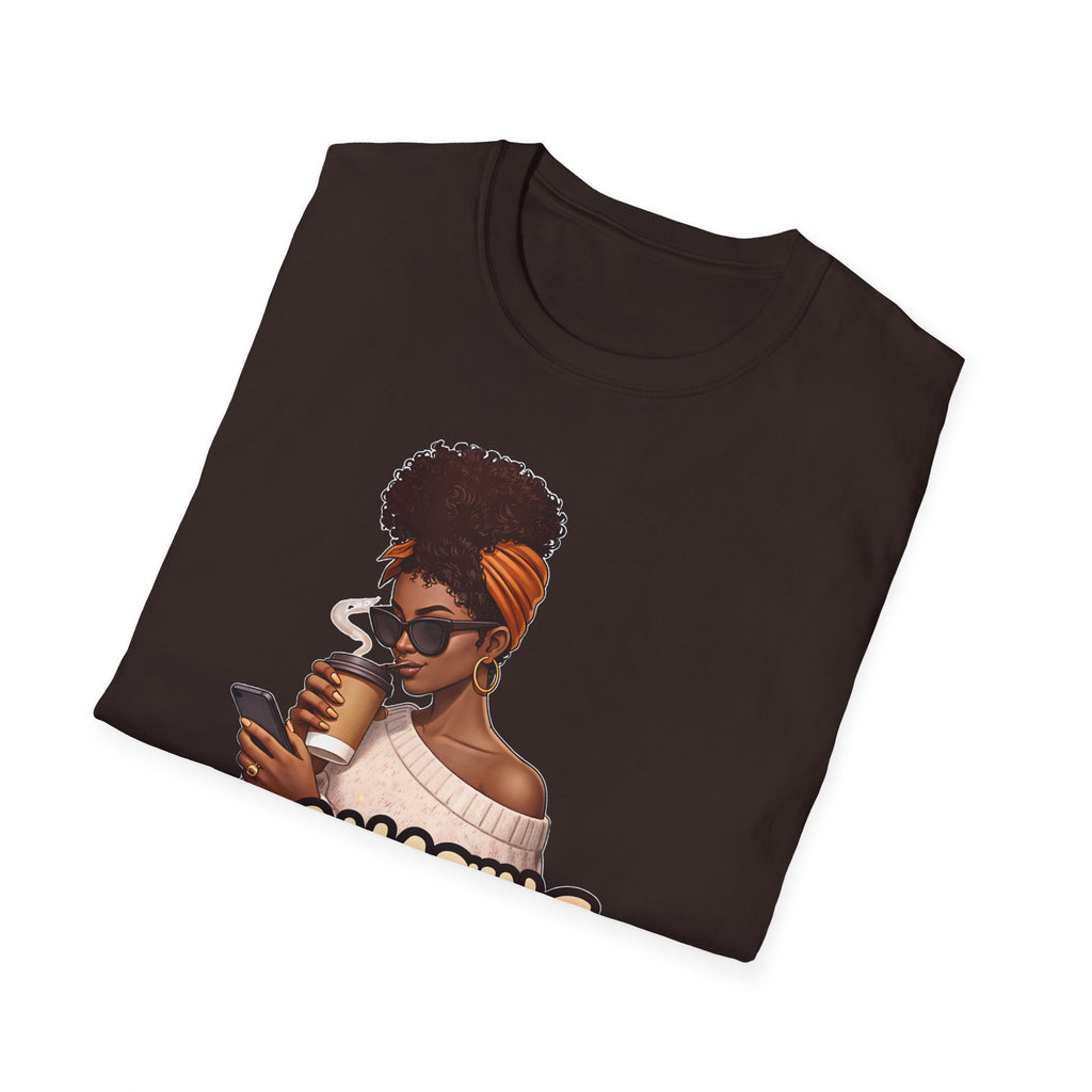 Chasing Goals Not People T-Shirt — Motivational Afro Woman Graphic Tee
