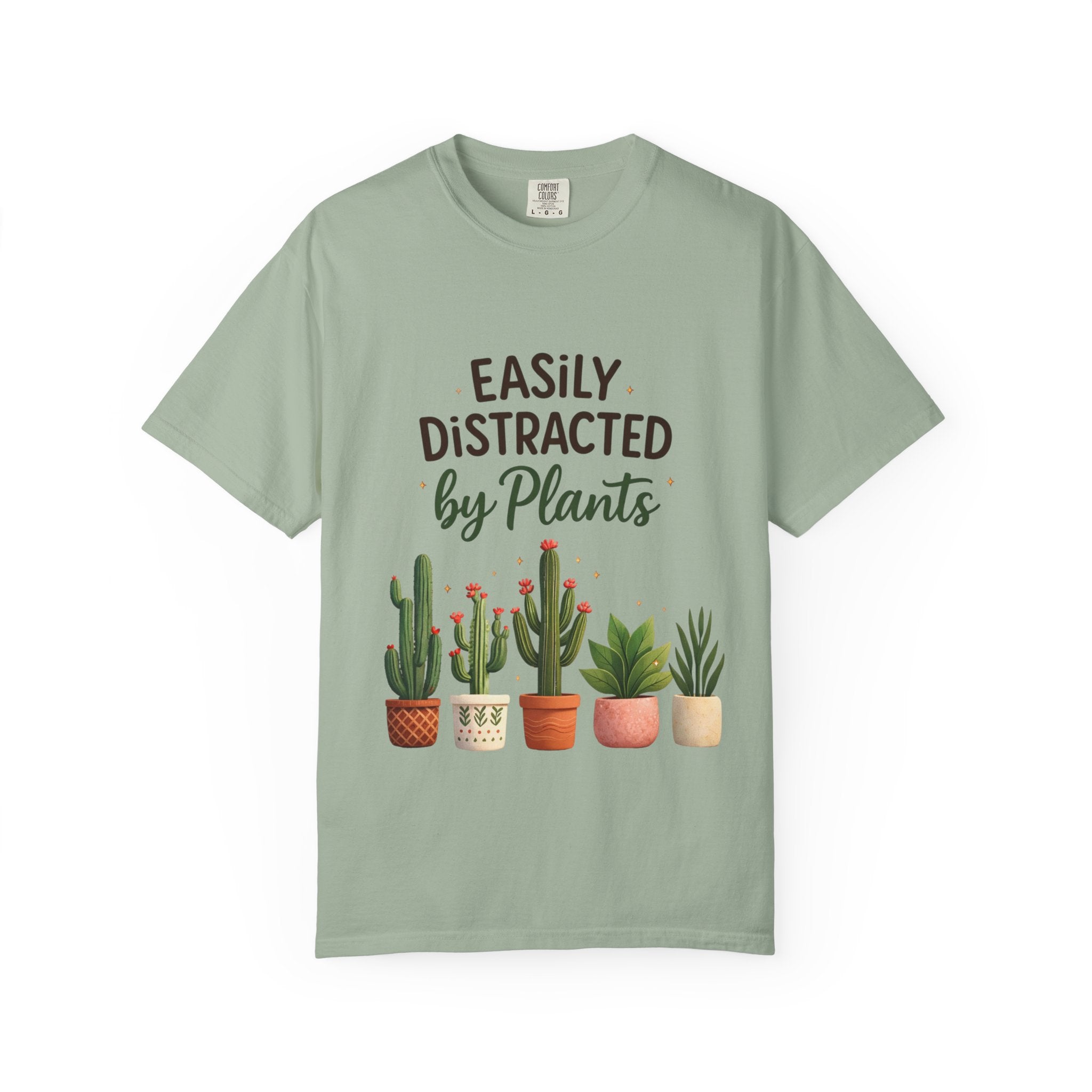 Easily Distracted By Plants Shirt, Plant Lover T-Shirt, Funny Plant Mom Tee, Botanical Lover Gift, Succulent Cactus Shirt, Unisex Graphic Tee