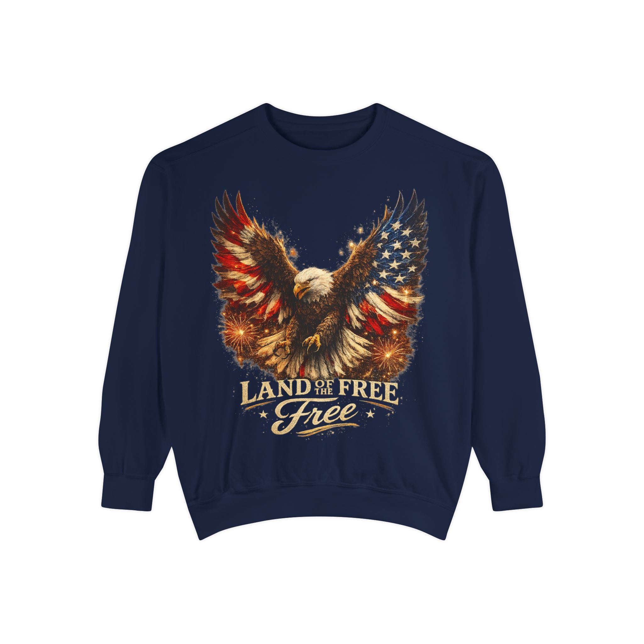 Patriotic Eagle Sweatshirt — Land of the Free Graphic Crewneck