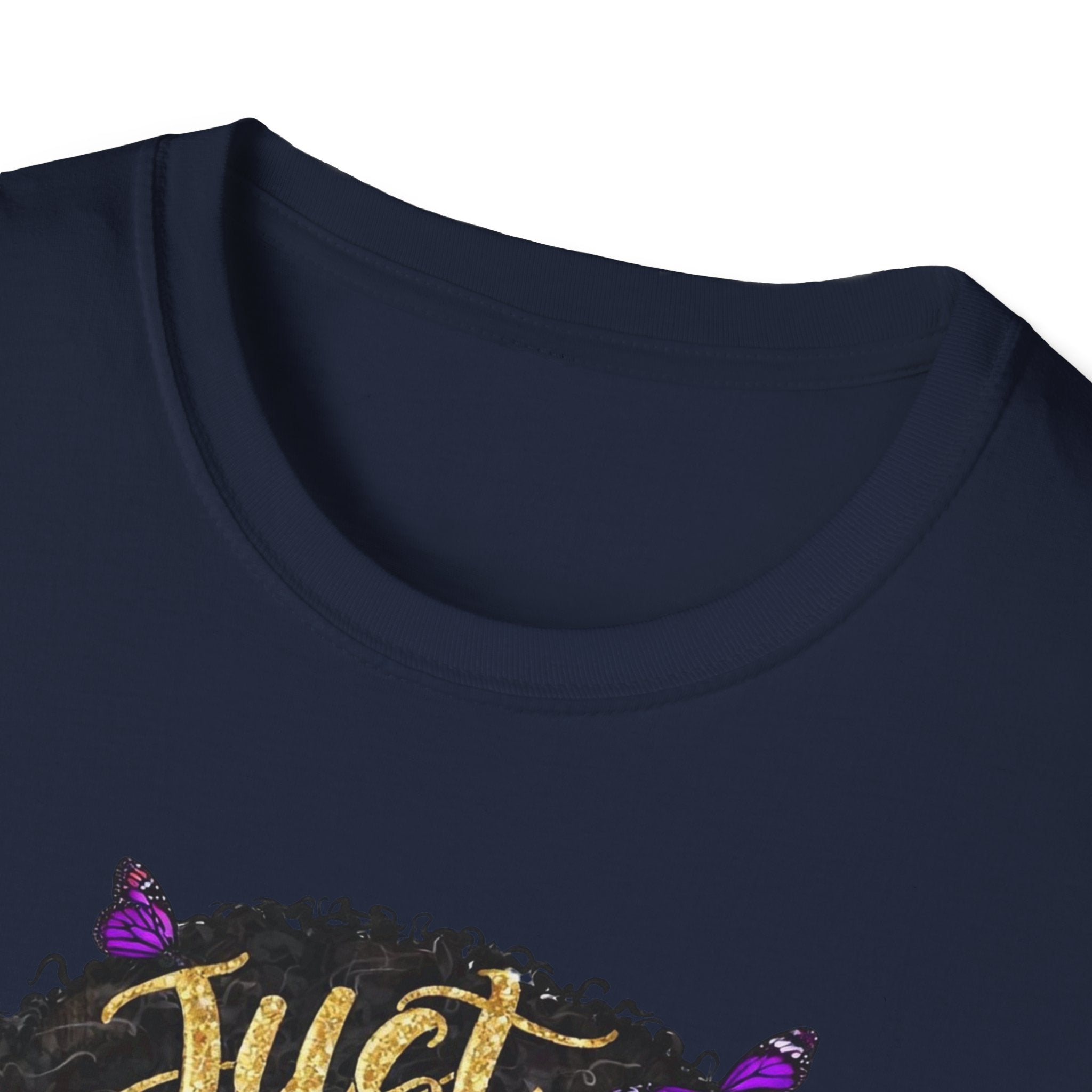 Redeemed Christian Afro Woman T-Shirt – Faith-Based Butterfly Design, Inspirational Black Woman Graphic Tee, Spiritual Gift for Women