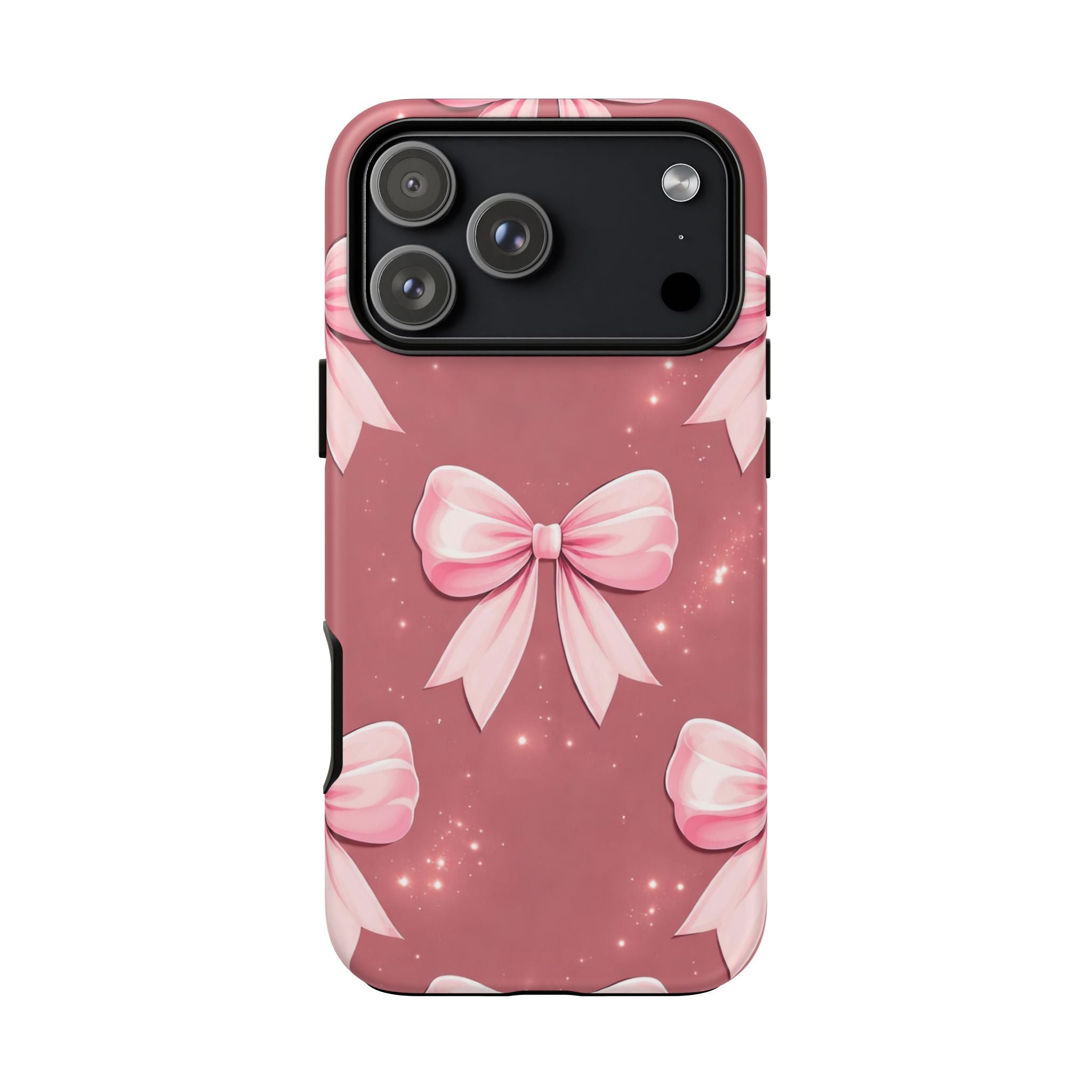 Pink Bow Phone Case, Coquette Aesthetic iPhone & Samsung Case, Cute Girly Pattern Case, Soft Girl Feminine Phone Cover