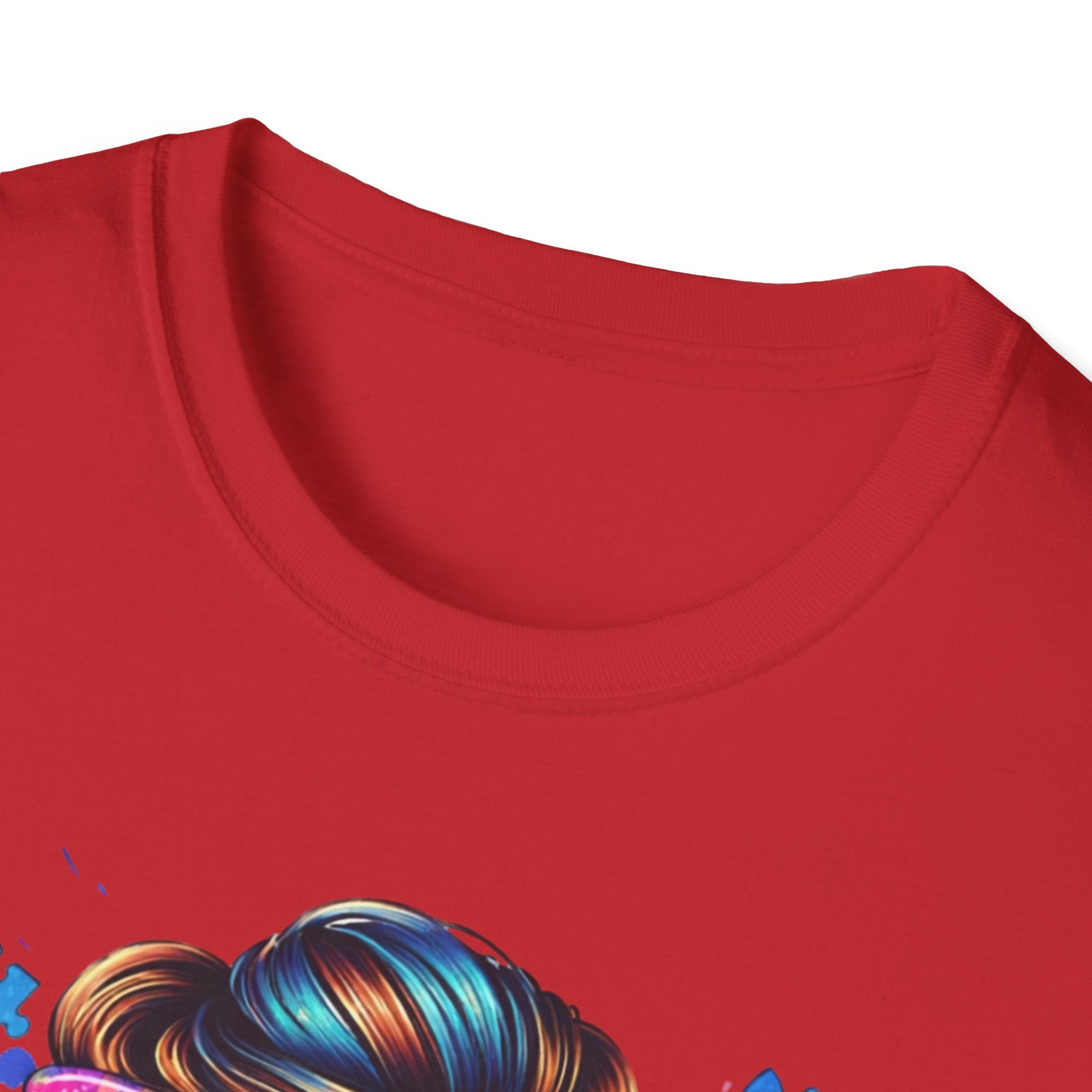 Autism Mom T-Shirt — Colorful Puzzle Heart Design for Proud Moms