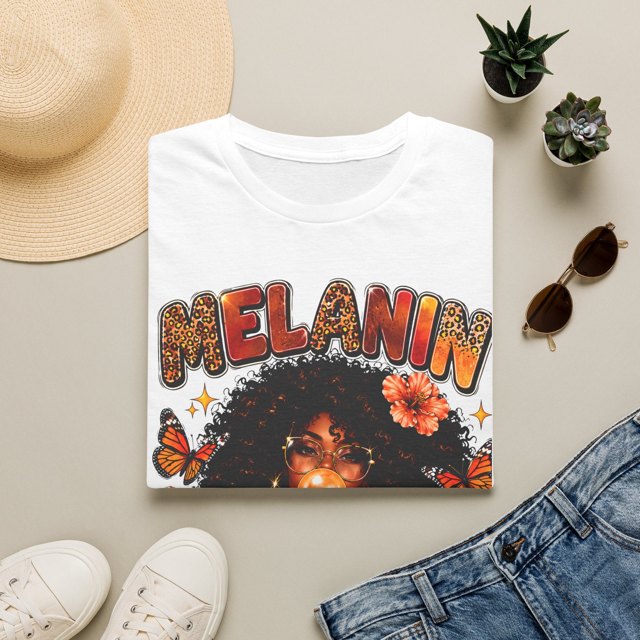 Melanin Poppin Shirt, Black Woman Afro T-Shirt, Leopard Print Melanin Tee, Empowerment Graphic Shirt, Black Girl Magic Gift