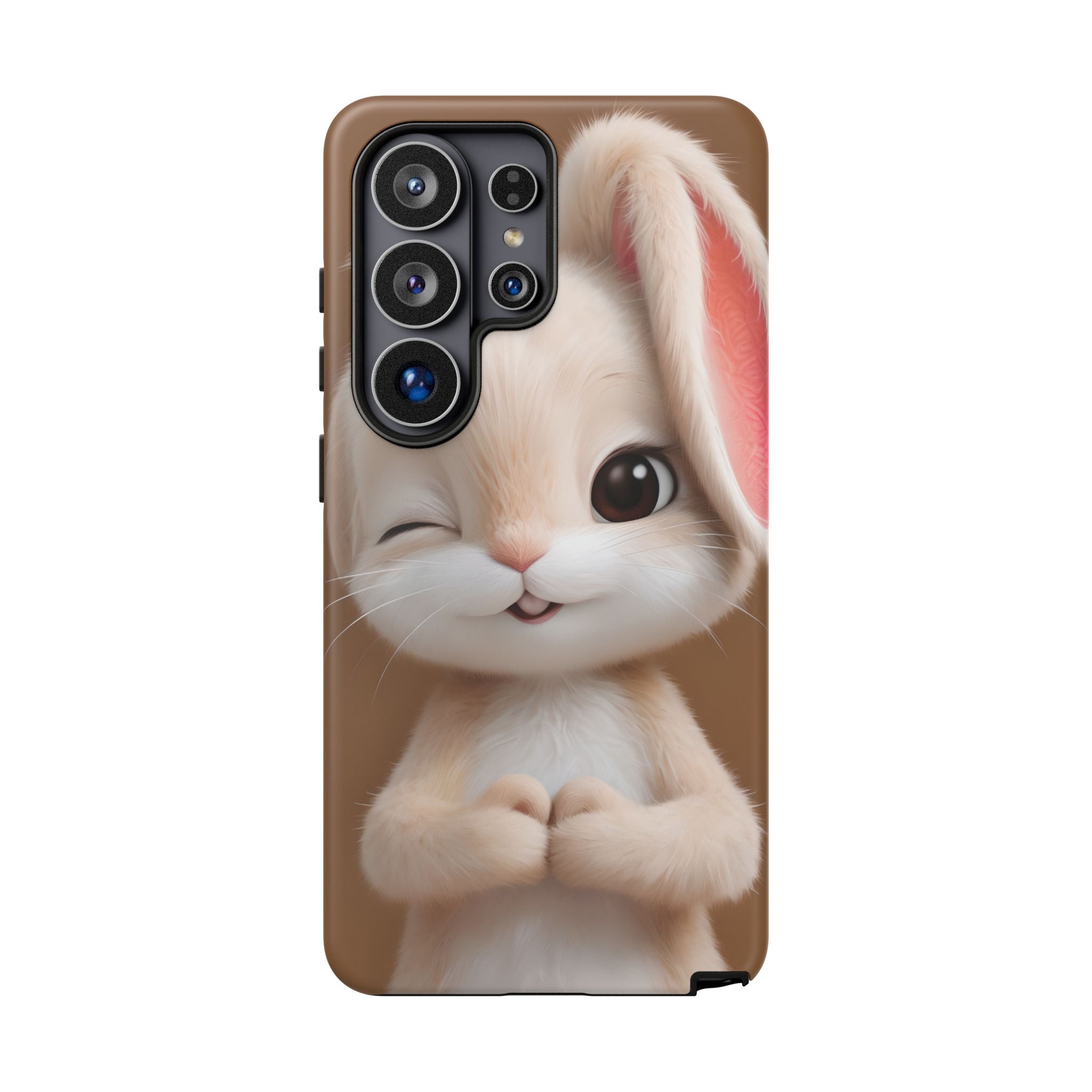 Adorable Kawaii Bunny Phone Case – Cute Winking Rabbit Aesthetic Case – Soft Pastel Bunny Cover – Gift for Bunny Lovers.