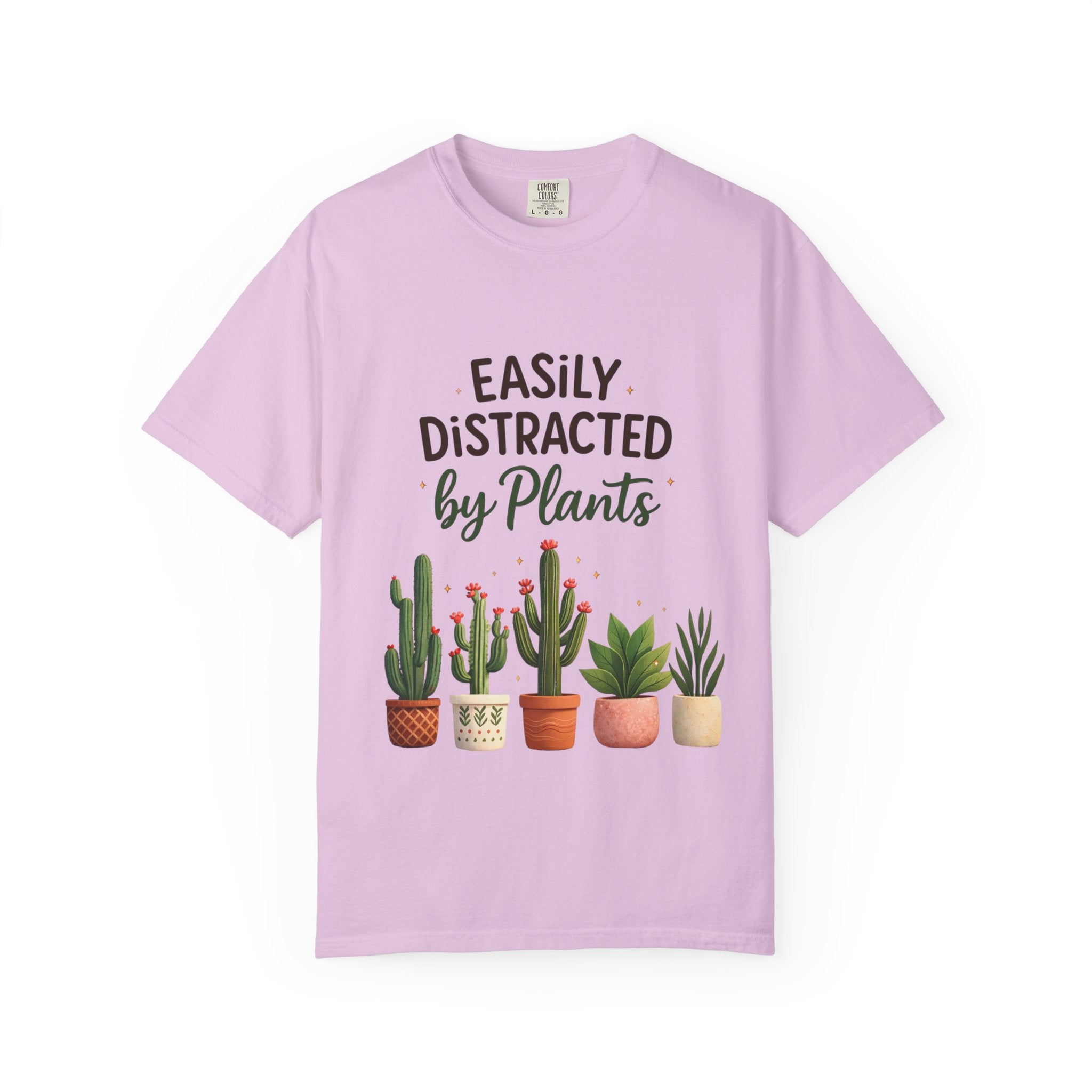 Easily Distracted By Plants Shirt, Plant Lover T-Shirt, Funny Plant Mom Tee, Botanical Lover Gift, Succulent Cactus Shirt, Unisex Graphic Tee
