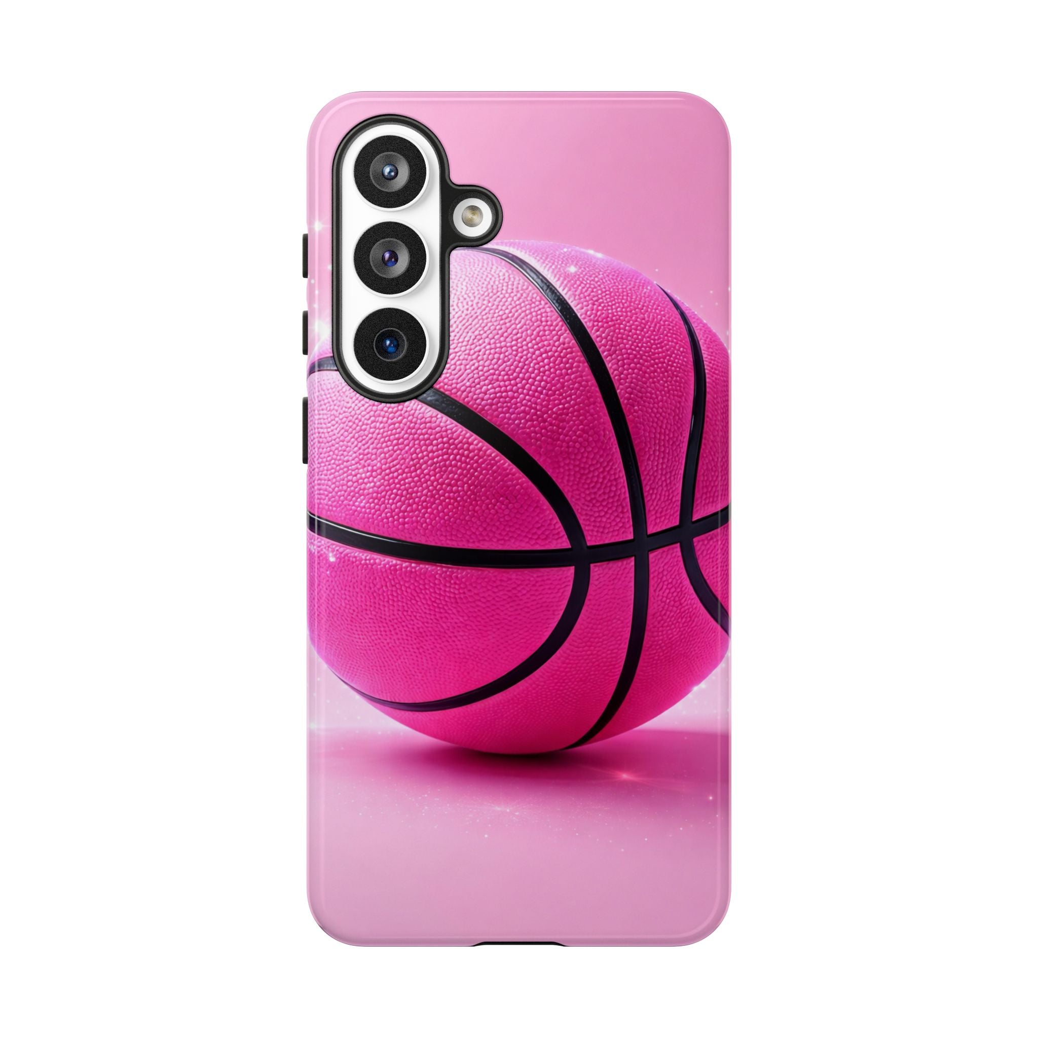 Pink Basketball Phone Case, Aesthetic Sports iPhone & Samsung Case, Cute Girly Athlete Case, Coquette Sport Phone Cover