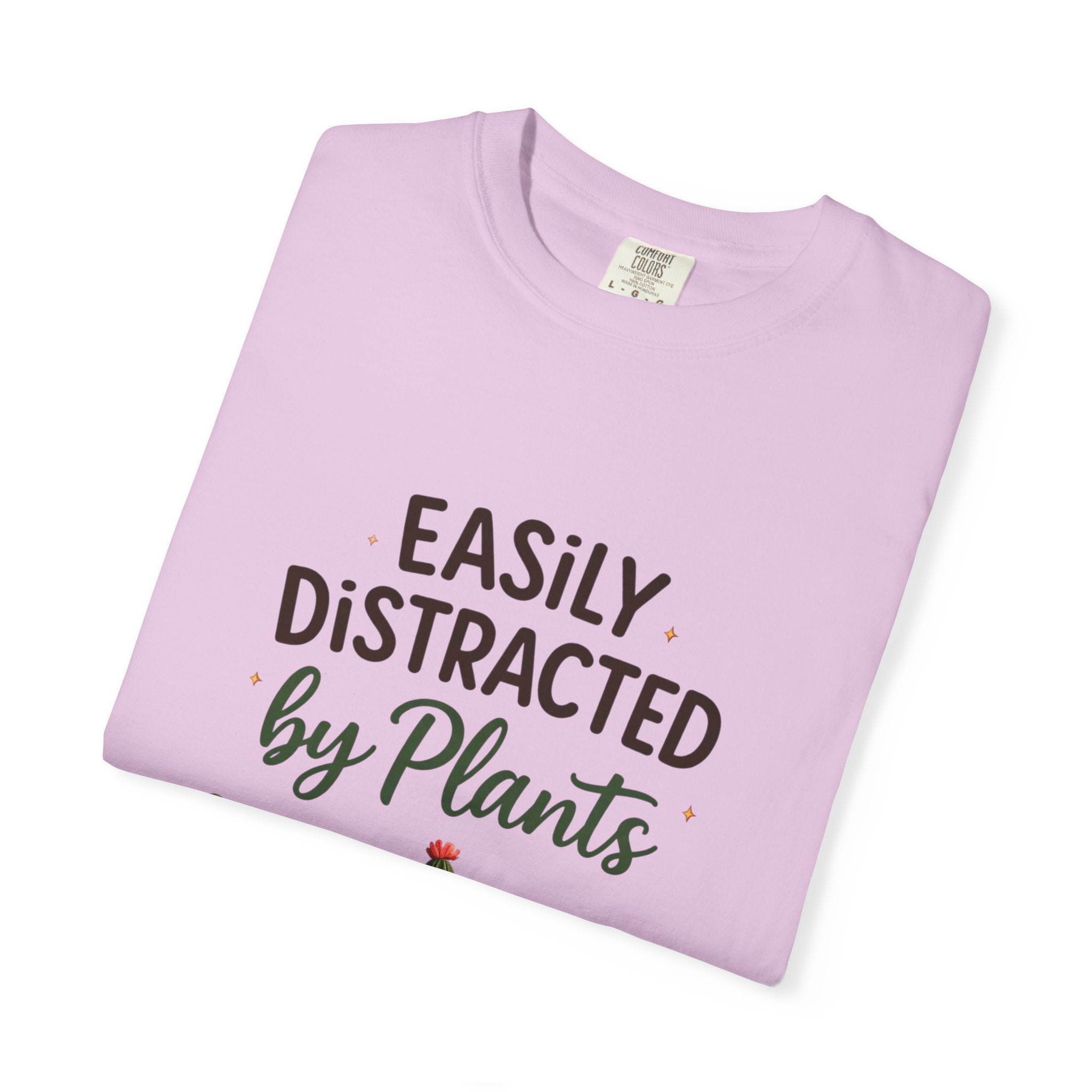 Easily Distracted By Plants Shirt, Plant Lover T-Shirt, Funny Plant Mom Tee, Botanical Lover Gift, Succulent Cactus Shirt, Unisex Graphic Tee