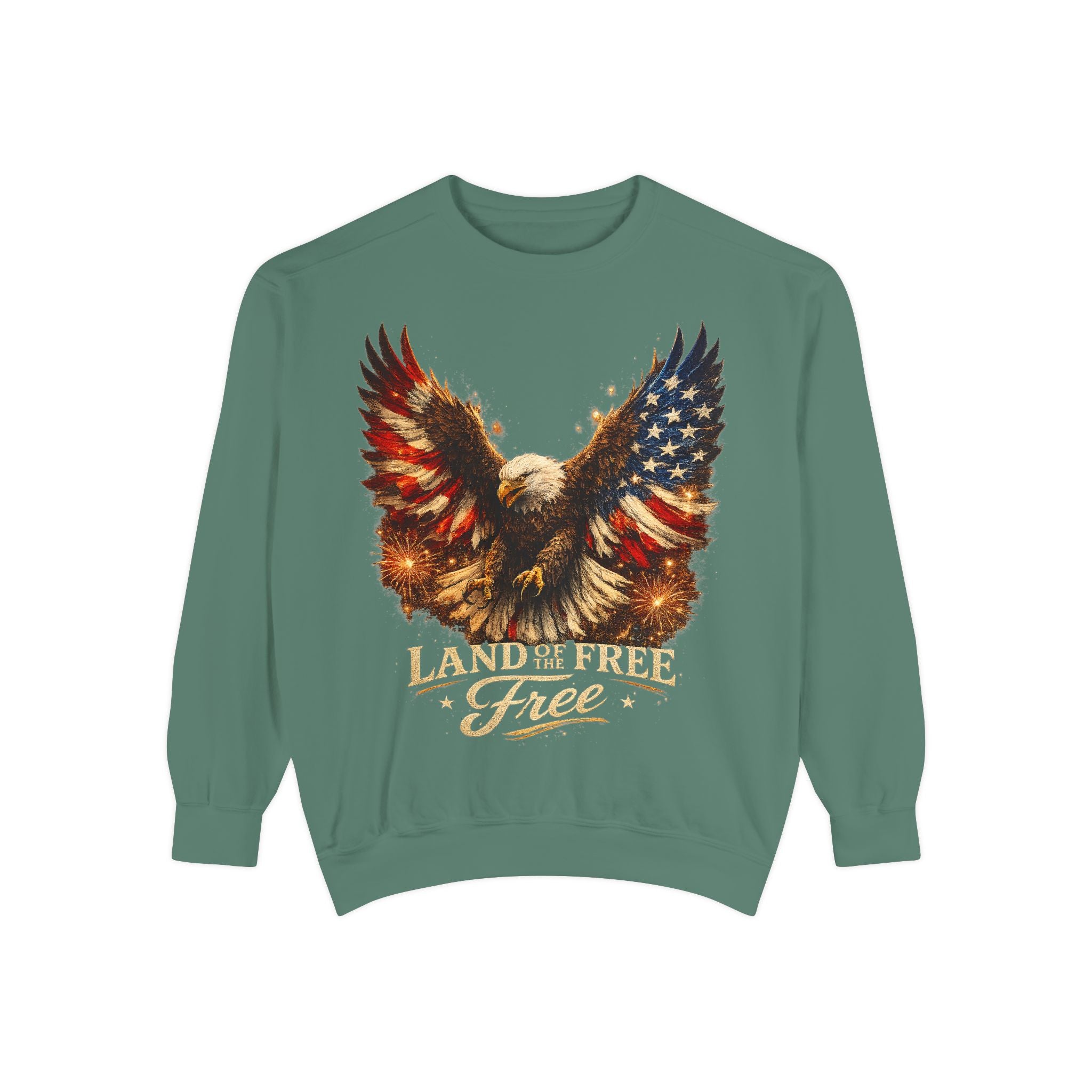 Patriotic Eagle Sweatshirt — Land of the Free Graphic Crewneck