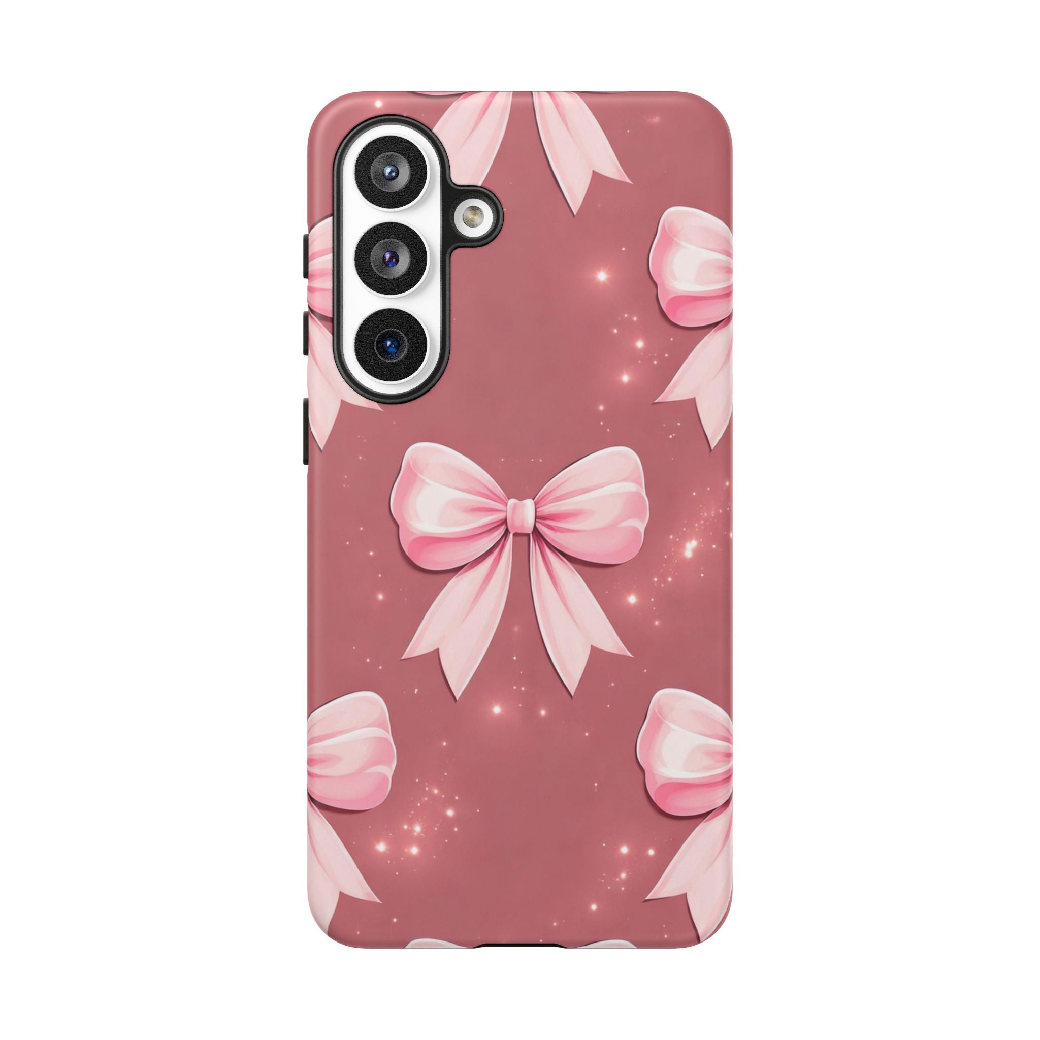 Pink Bow Phone Case, Coquette Aesthetic iPhone & Samsung Case, Cute Girly Pattern Case, Soft Girl Feminine Phone Cover