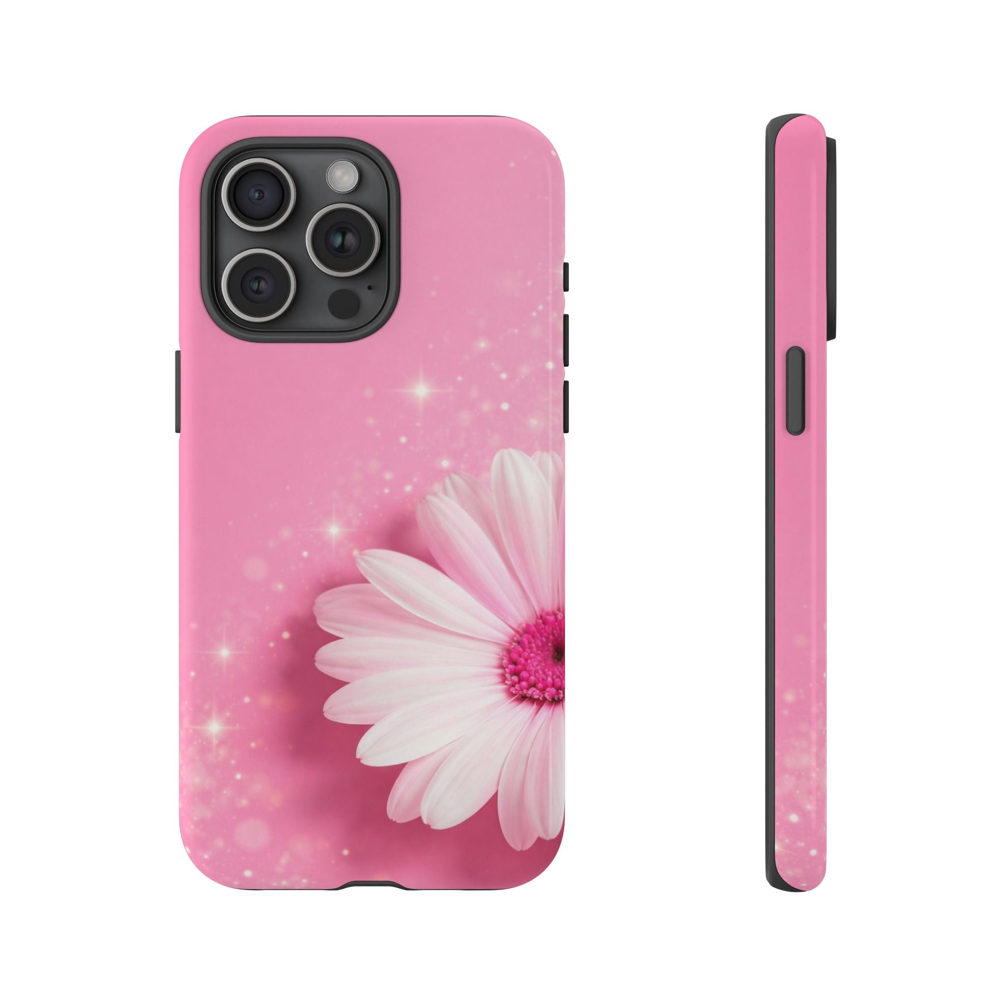 Pink Daisy Phone Case, Aesthetic Floral iPhone & Samsung Case, Cute Flower Phone Cover, Soft Girl Coquette Case, Feminine Pink Case