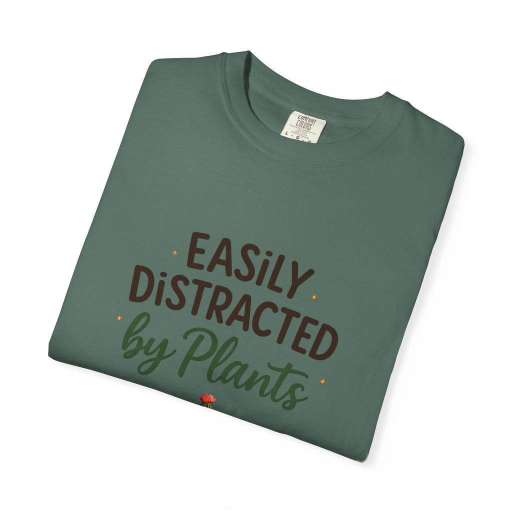 Easily Distracted By Plants Shirt, Plant Lover T-Shirt, Funny Plant Mom Tee, Botanical Lover Gift, Succulent Cactus Shirt, Unisex Graphic Tee