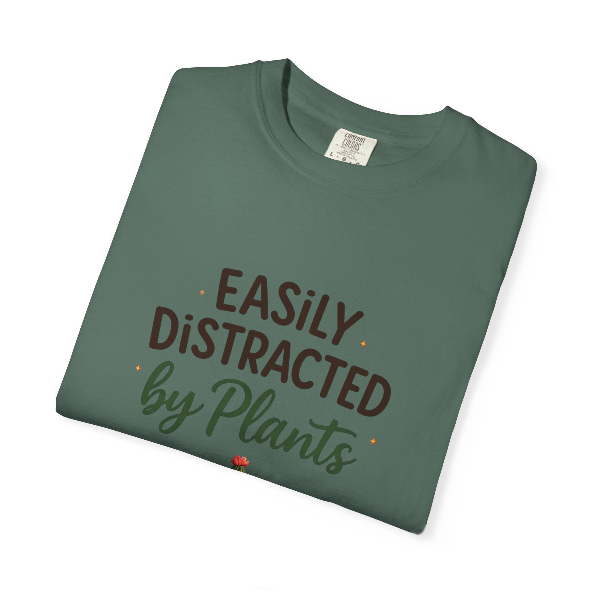 Easily Distracted By Plants Shirt, Plant Lover T-Shirt, Funny Plant Mom Tee, Botanical Lover Gift, Succulent Cactus Shirt, Unisex Graphic Tee