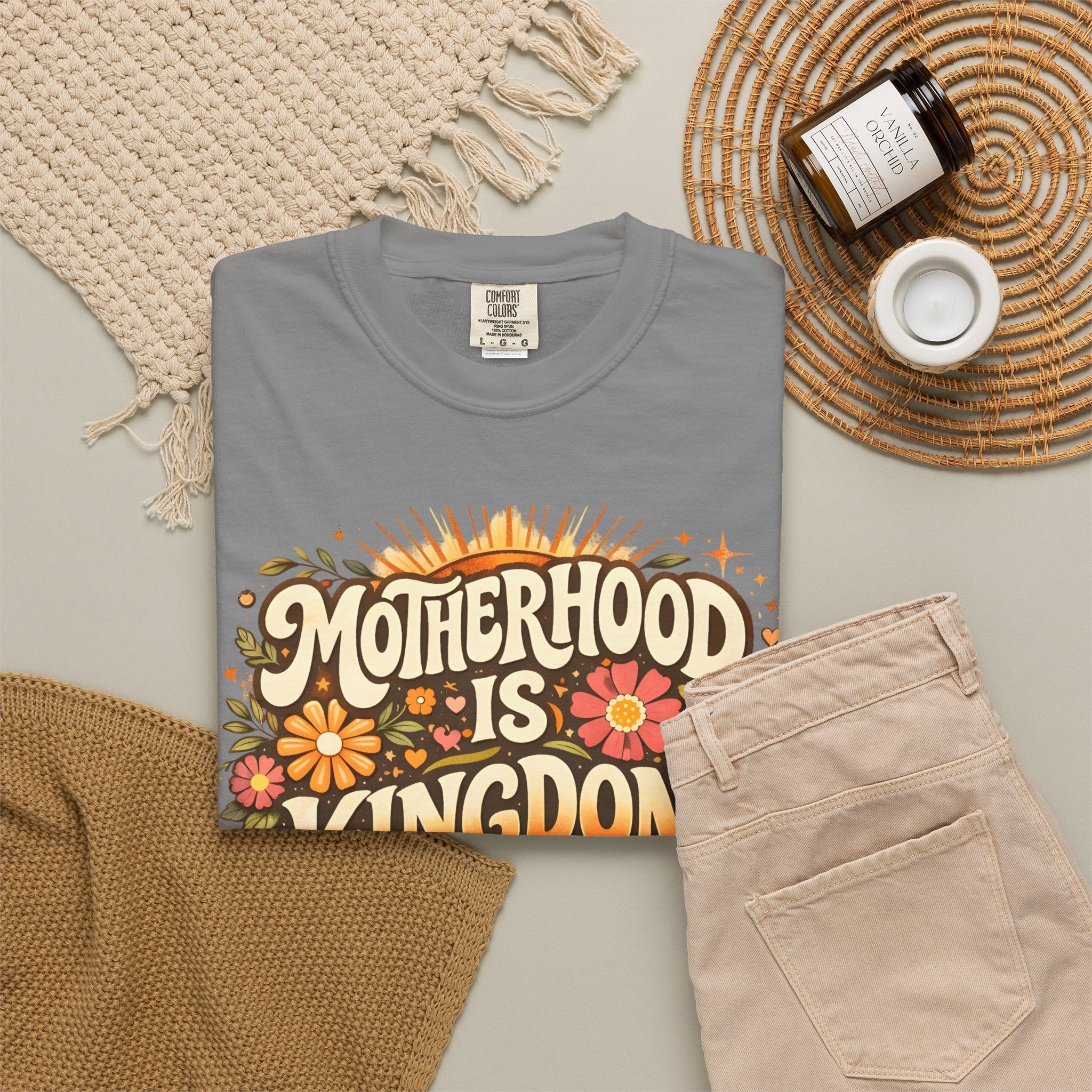 Motherhood Is Kingdom Work T-Shirt — Christian Mom Graphic Tee (Proverbs 31:27)