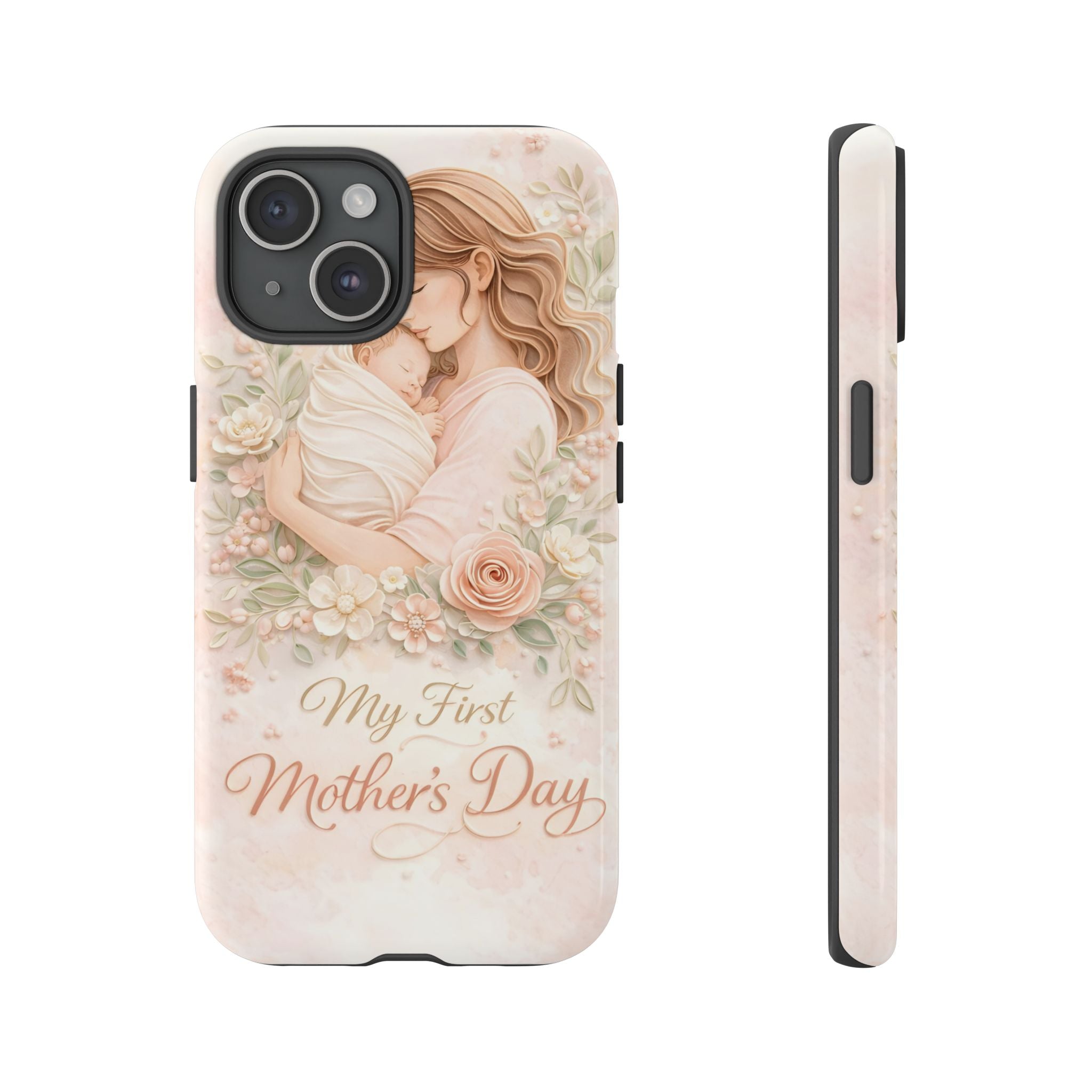 My First Mother's Day Floral Phone Case — Mom & Baby Protective Case
