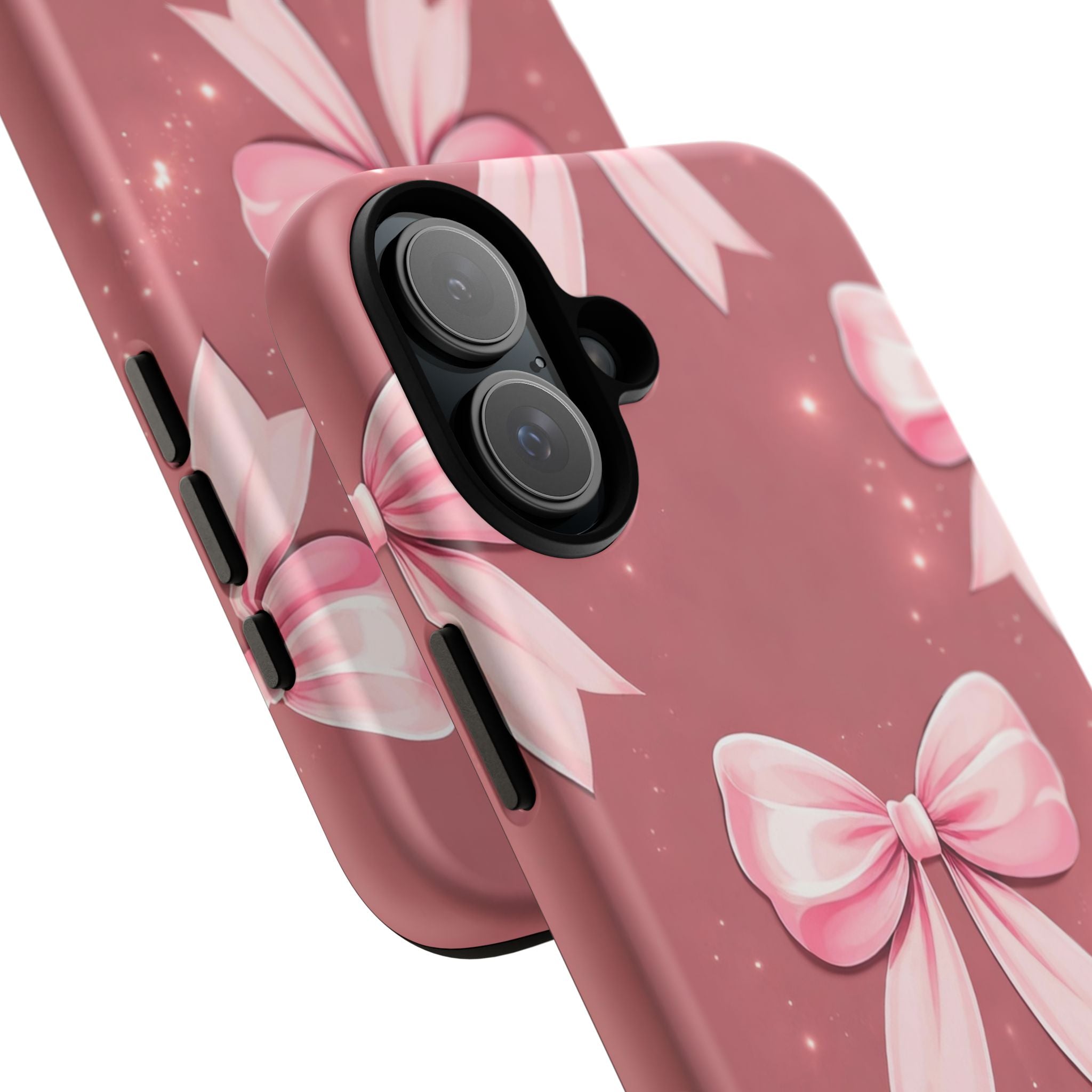 Pink Bow Phone Case, Coquette Aesthetic iPhone & Samsung Case, Cute Girly Pattern Case, Soft Girl Feminine Phone Cover
