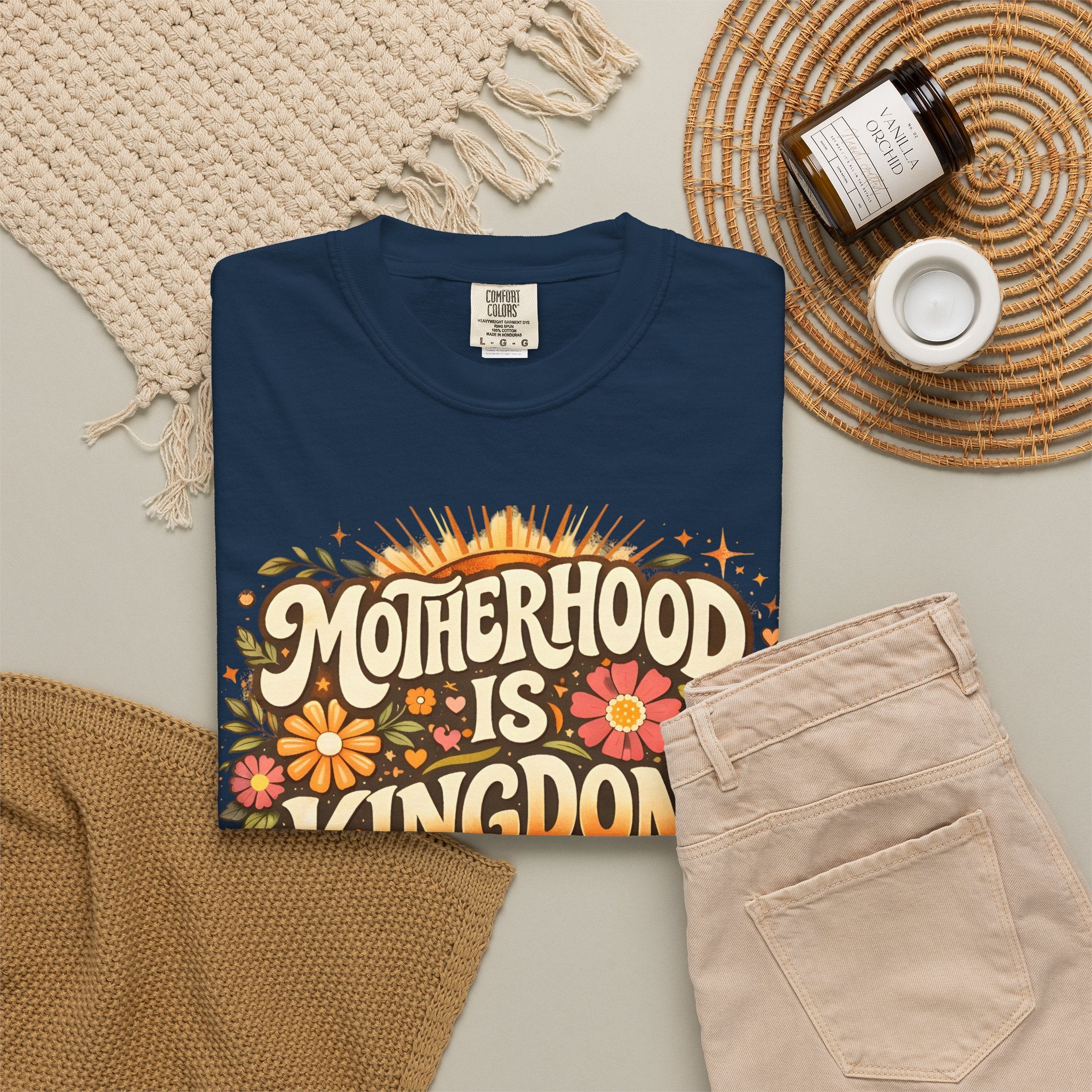Motherhood Is Kingdom Work T-Shirt — Christian Mom Graphic Tee (Proverbs 31:27)