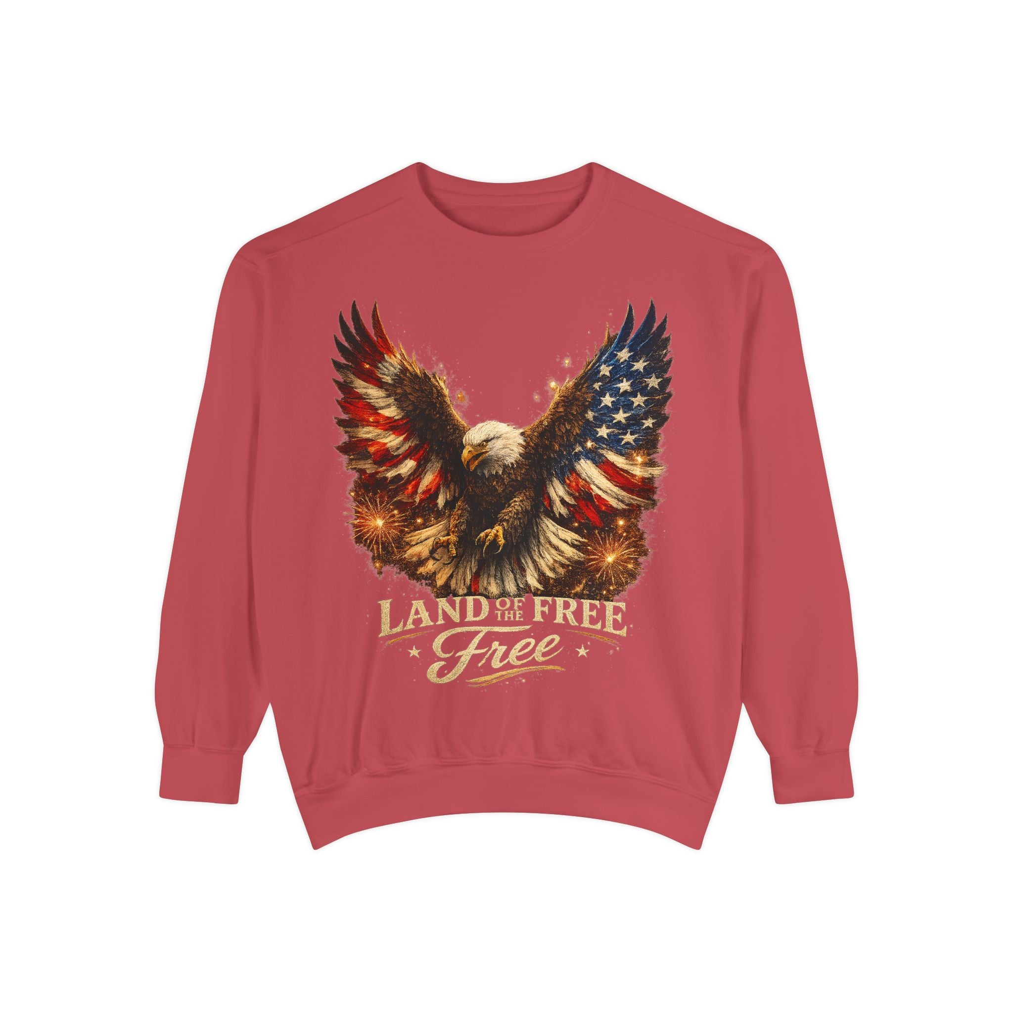 Patriotic Eagle Sweatshirt — Land of the Free Graphic Crewneck