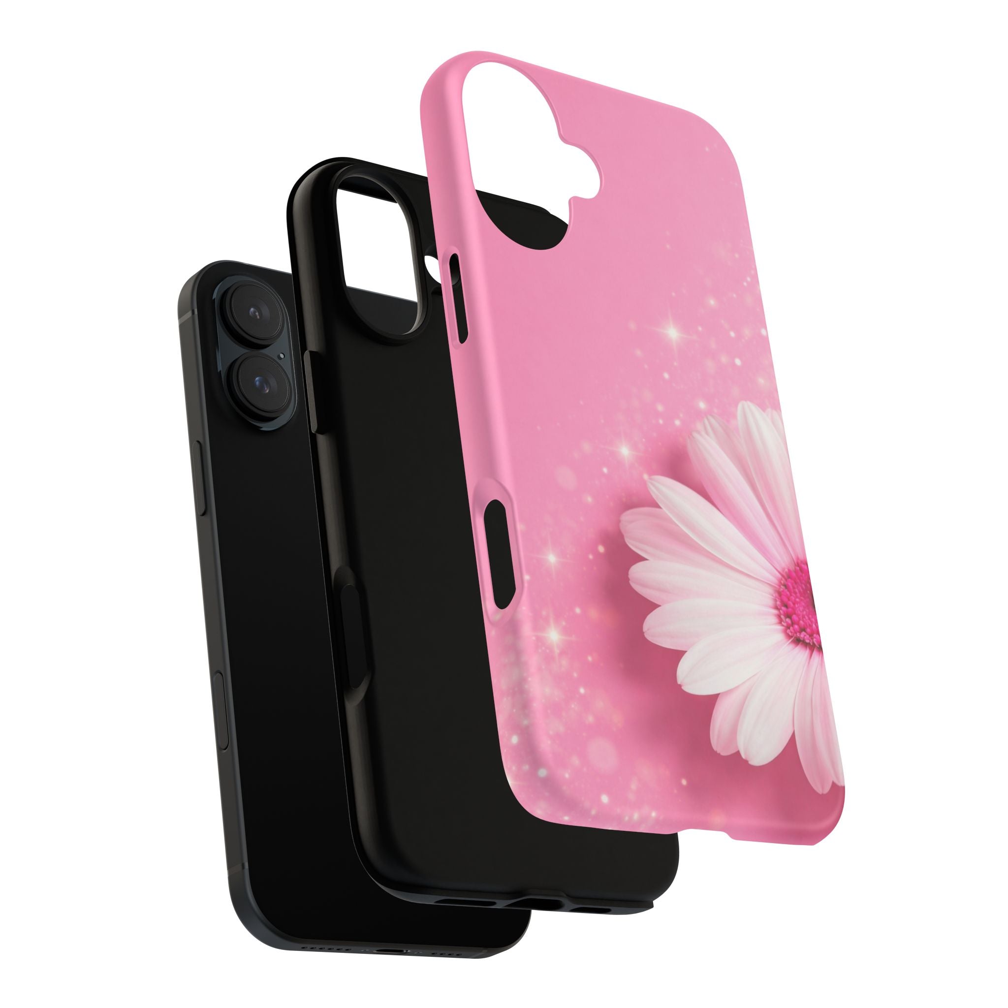 Pink Daisy Phone Case, Aesthetic Floral iPhone & Samsung Case, Cute Flower Phone Cover, Soft Girl Coquette Case, Feminine Pink Case