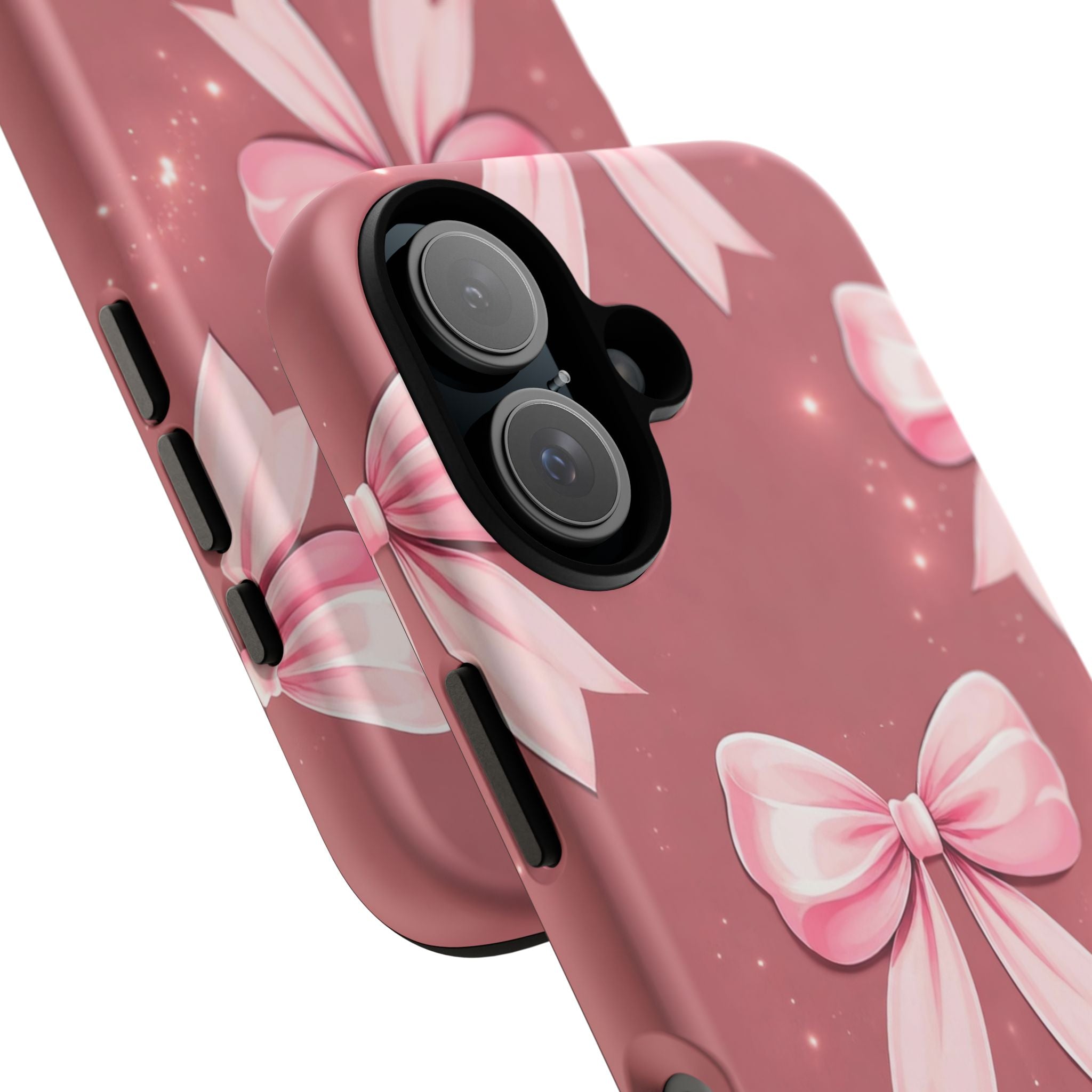 Pink Bow Phone Case, Coquette Aesthetic iPhone & Samsung Case, Cute Girly Pattern Case, Soft Girl Feminine Phone Cover