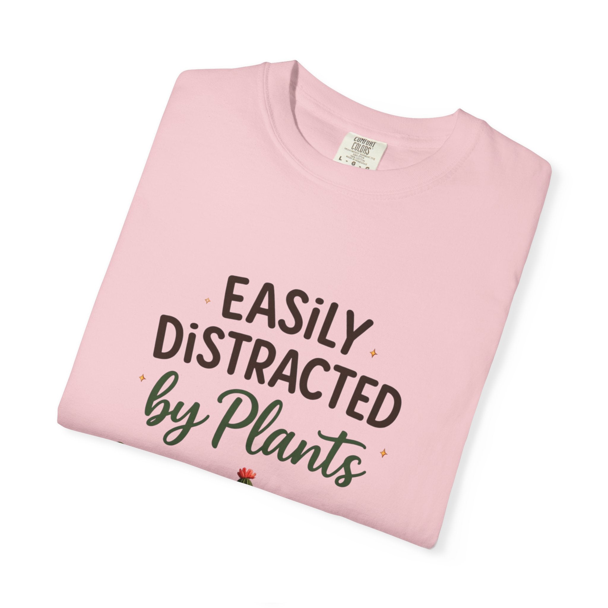 Easily Distracted By Plants Shirt, Plant Lover T-Shirt, Funny Plant Mom Tee, Botanical Lover Gift, Succulent Cactus Shirt, Unisex Graphic Tee