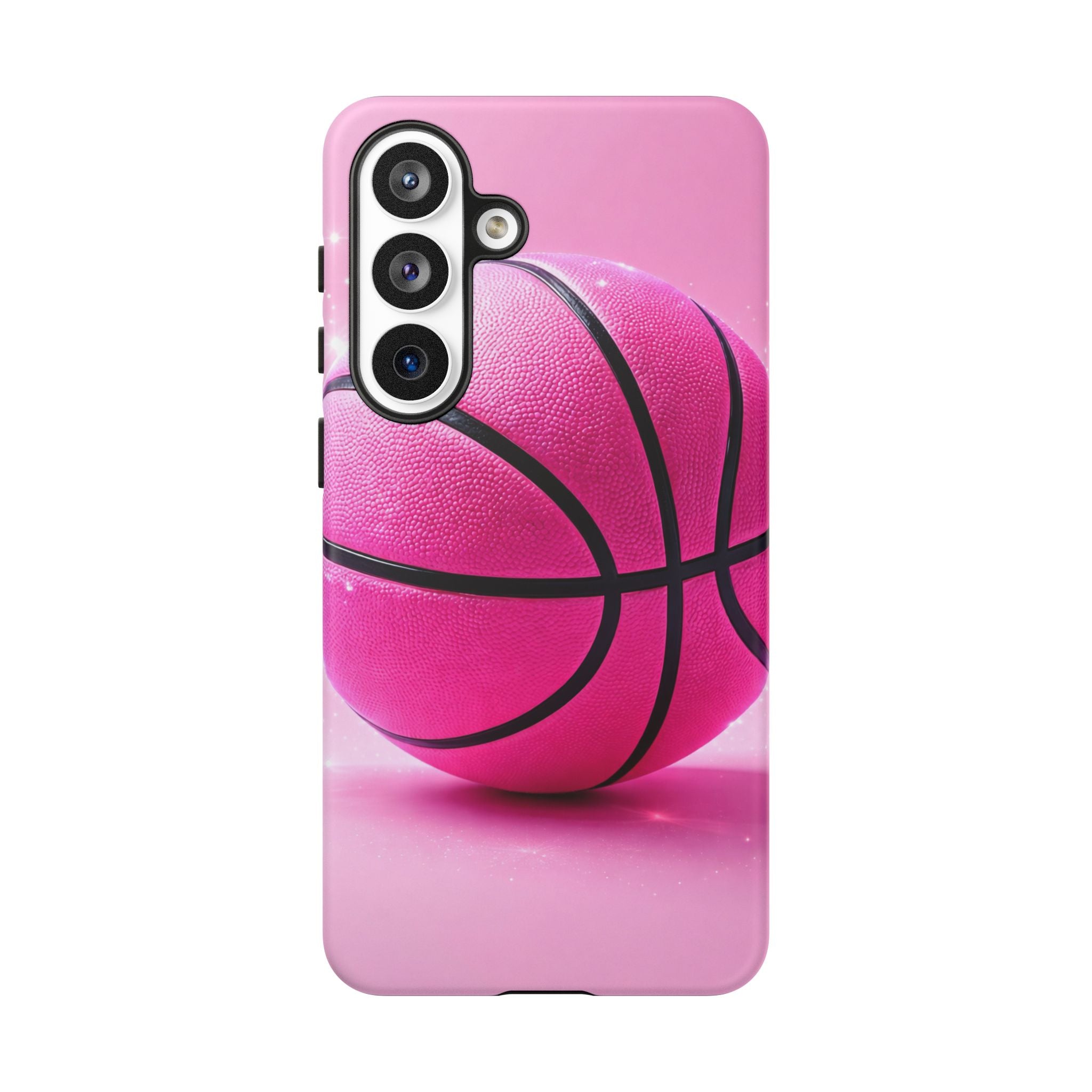 Pink Basketball Phone Case, Aesthetic Sports iPhone & Samsung Case, Cute Girly Athlete Case, Coquette Sport Phone Cover