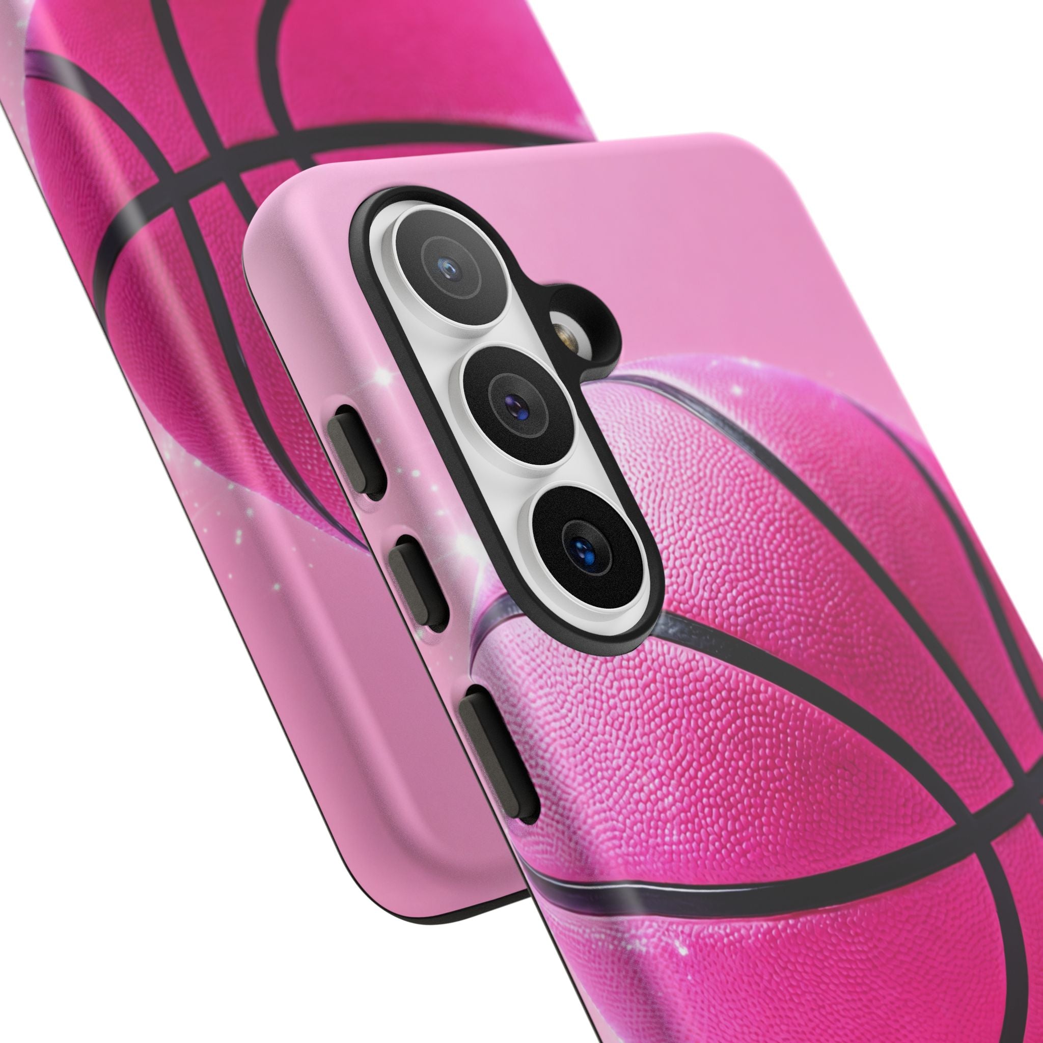 Pink Basketball Phone Case, Aesthetic Sports iPhone & Samsung Case, Cute Girly Athlete Case, Coquette Sport Phone Cover