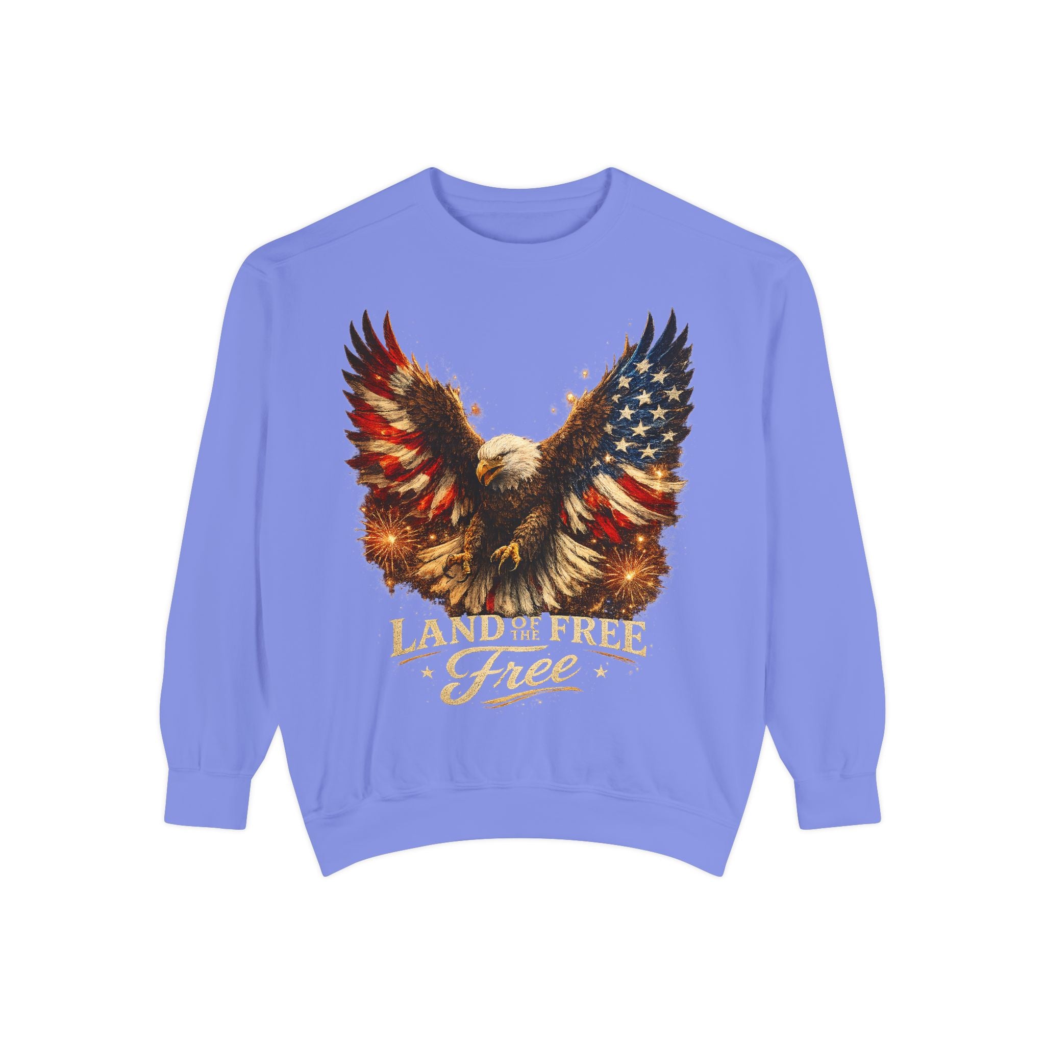 Patriotic Eagle Sweatshirt — Land of the Free Graphic Crewneck
