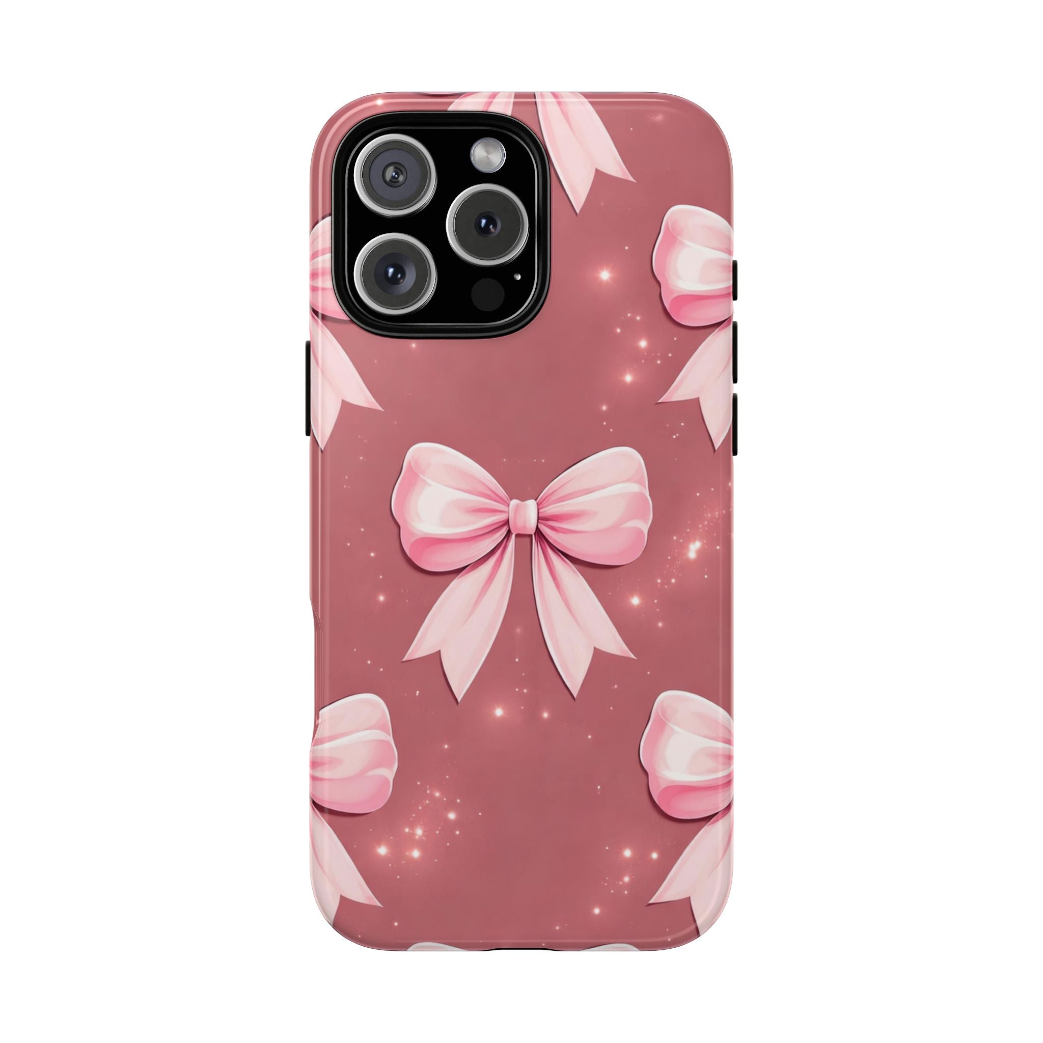 Pink Bow Phone Case, Coquette Aesthetic iPhone & Samsung Case, Cute Girly Pattern Case, Soft Girl Feminine Phone Cover