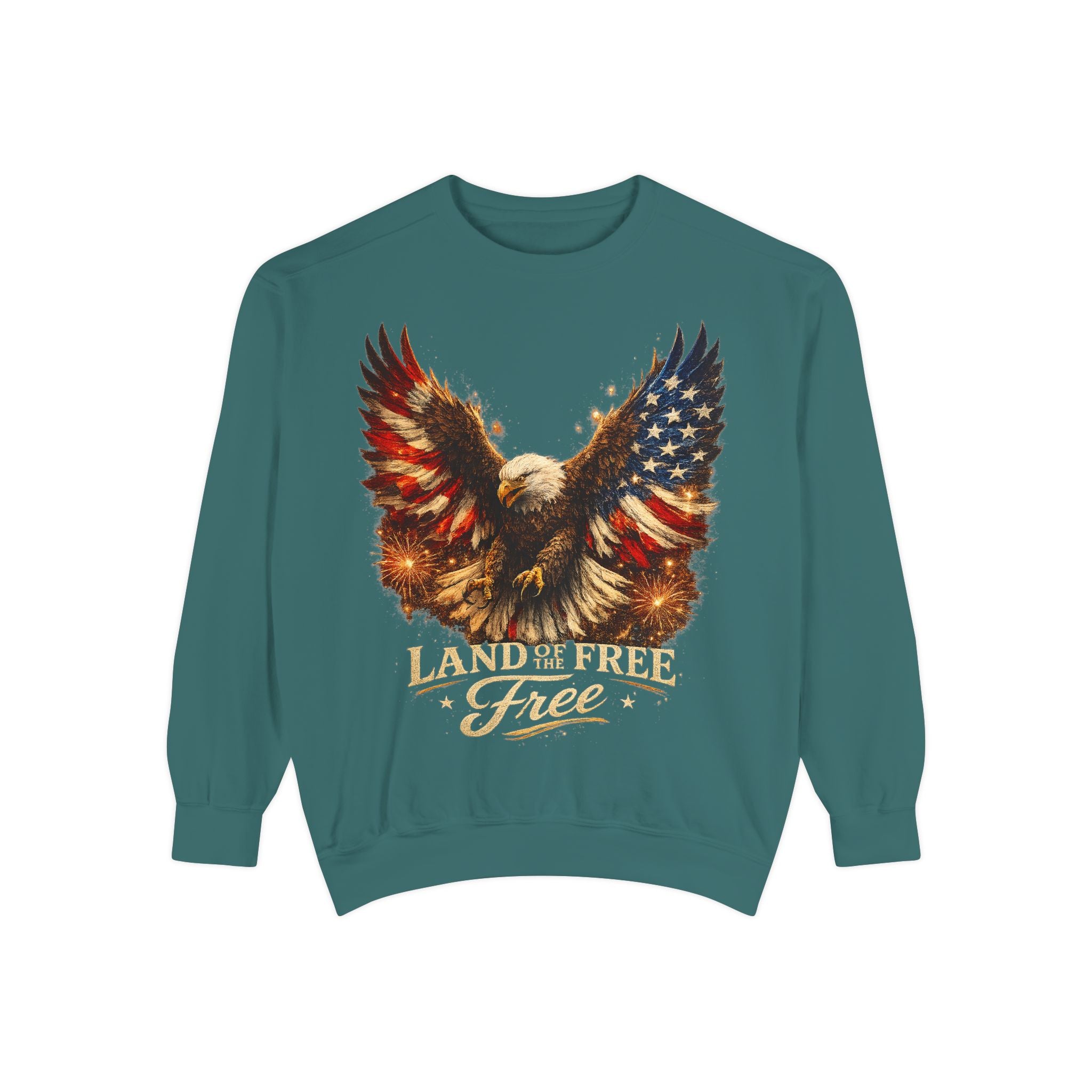 Patriotic Eagle Sweatshirt — Land of the Free Graphic Crewneck