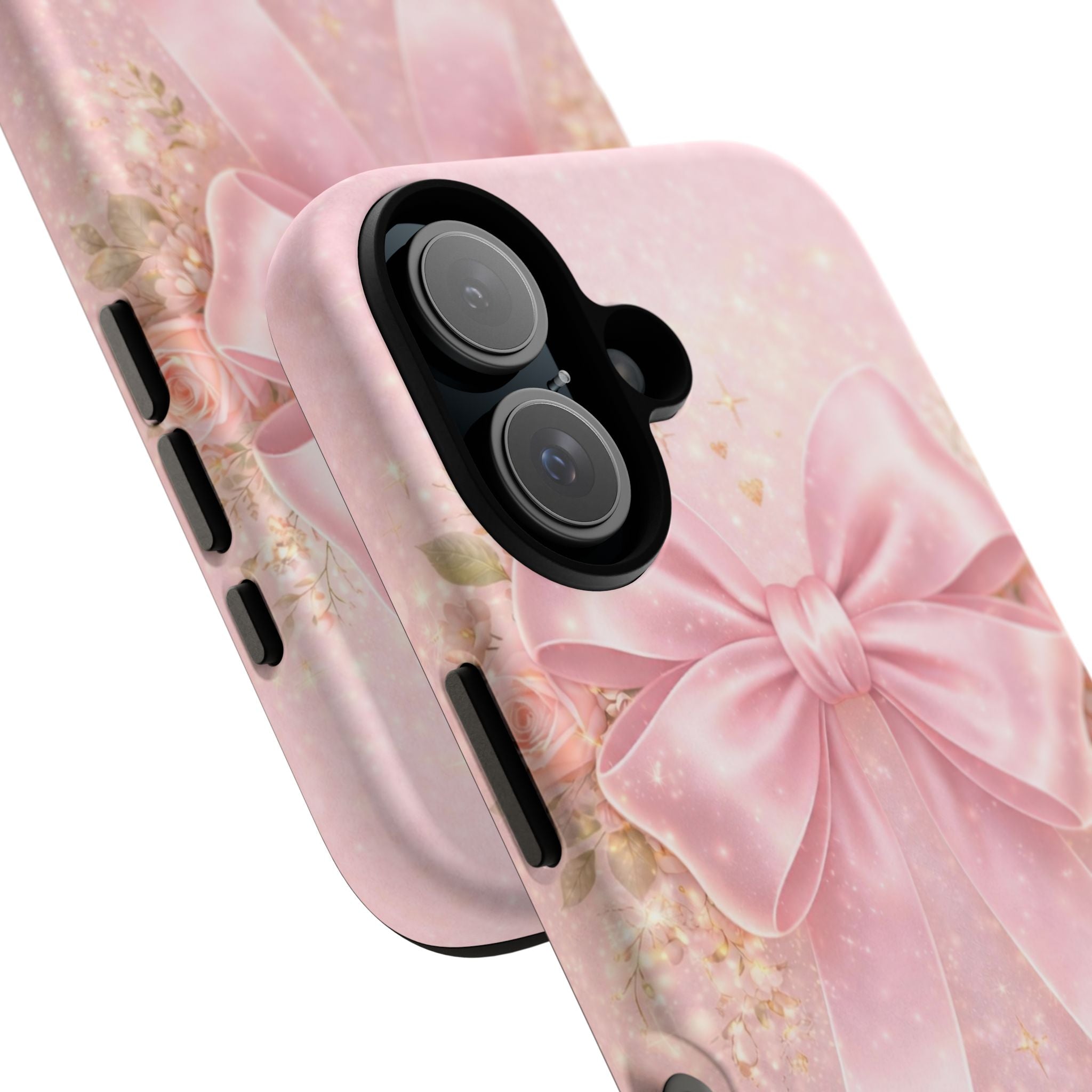 Coquette Pink Bow Phone Case, First Time Mom Aesthetic Case, Soft Girl iPhone Cover, Cute Feminine Mom Case
