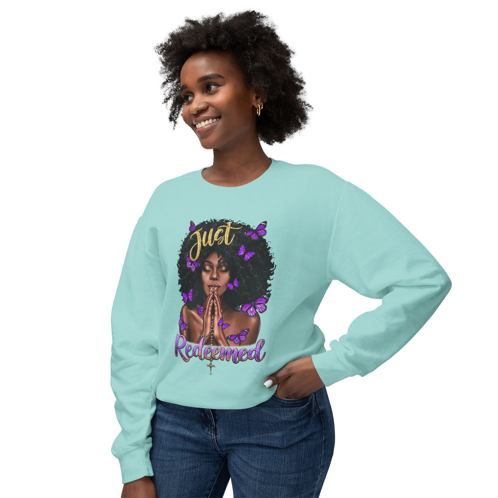 Redeemed Christian Afro Woman T-Shirt – Faith-Based Butterfly Design, Inspirational Black Woman Graphic Tee, Spiritual Gift for Women