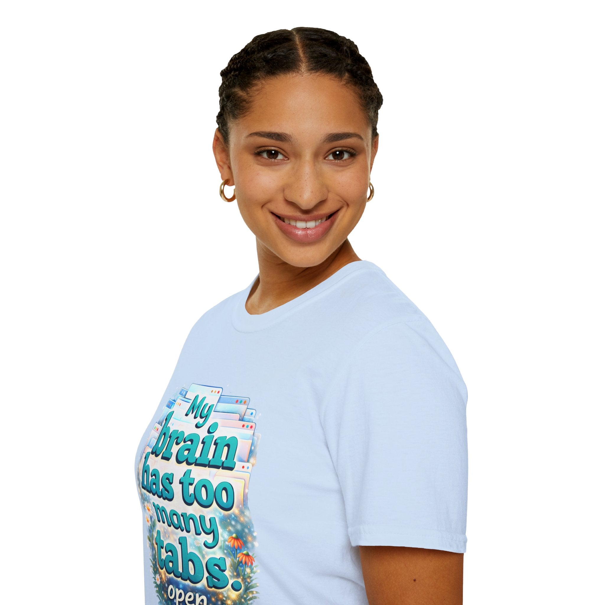 My Brain Has Too Many Tabs Open Shirt – Funny Overthinking Tee, ADHD Humor T-Shirt, Relatable Mental Health Graphic Tee, Cute Aesthetic Shirt