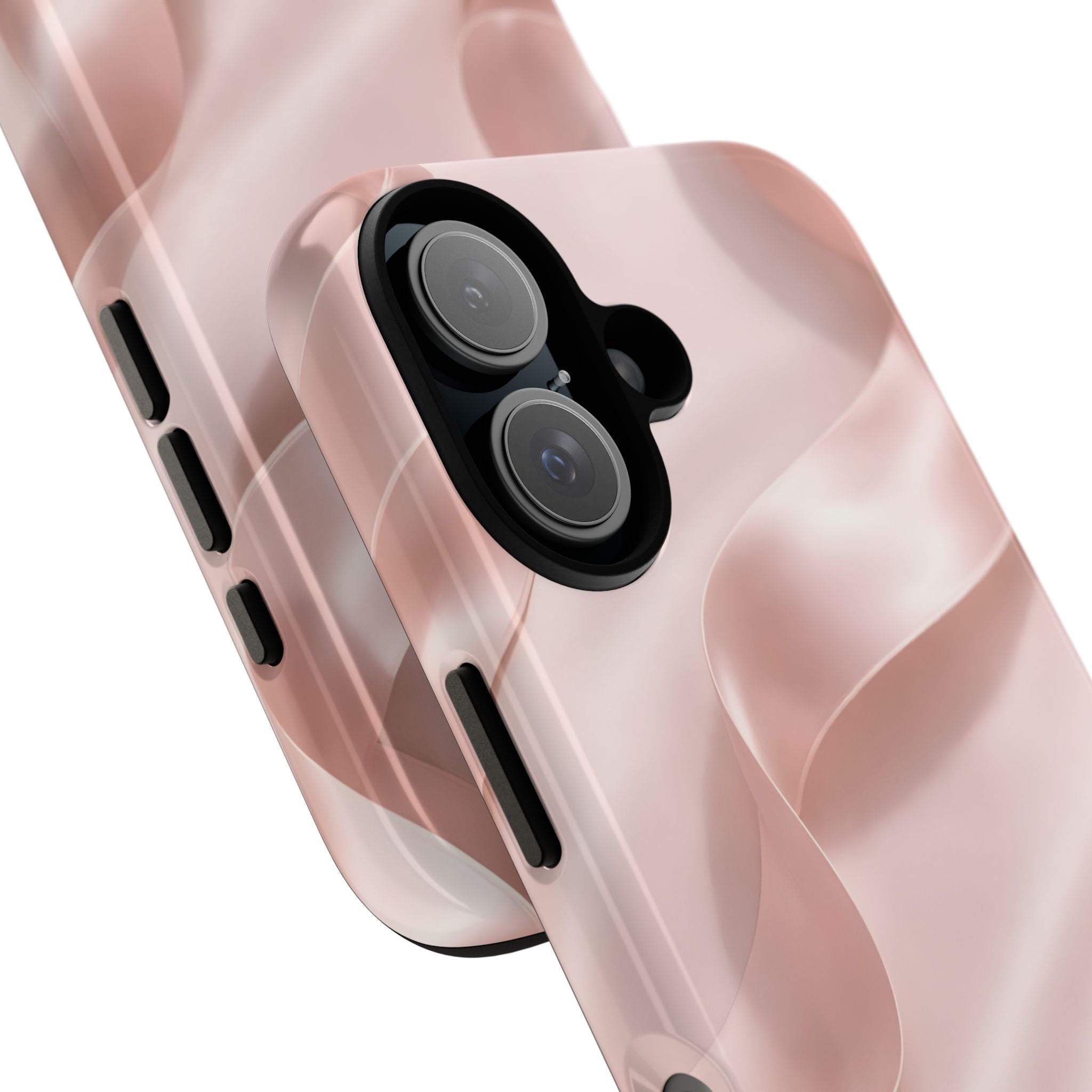 Blush Pink Satin Ribbon Phone Case – Elegant Coquette Aesthetic Luxury iPhone Case, Feminine Designer Bow Phone Cover
