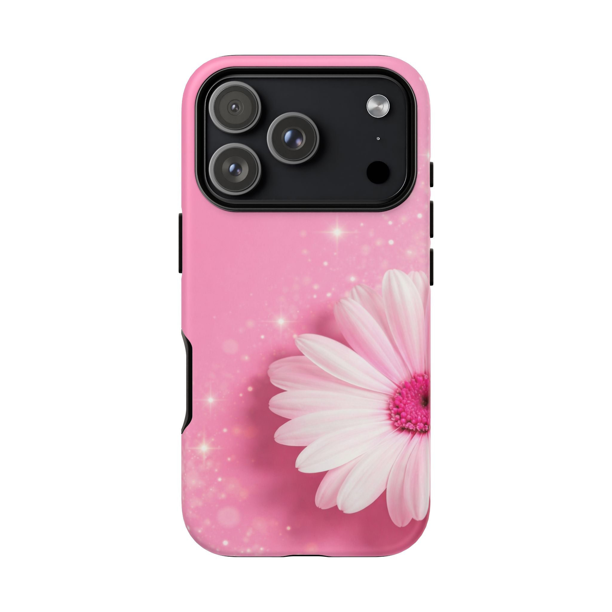 Pink Daisy Phone Case, Aesthetic Floral iPhone & Samsung Case, Cute Flower Phone Cover, Soft Girl Coquette Case, Feminine Pink Case