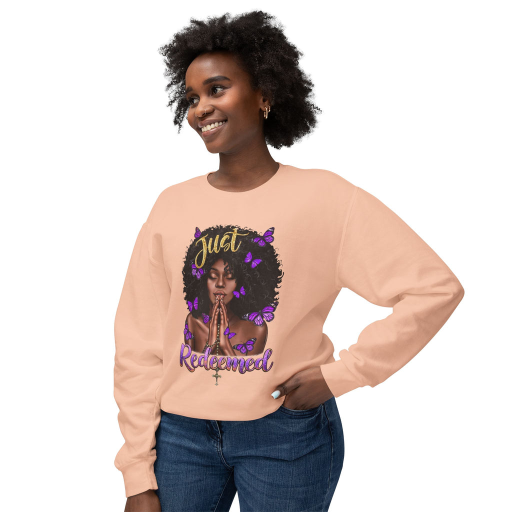 Redeemed Christian Afro Woman T-Shirt – Faith-Based Butterfly Design, Inspirational Black Woman Graphic Tee, Spiritual Gift for Women