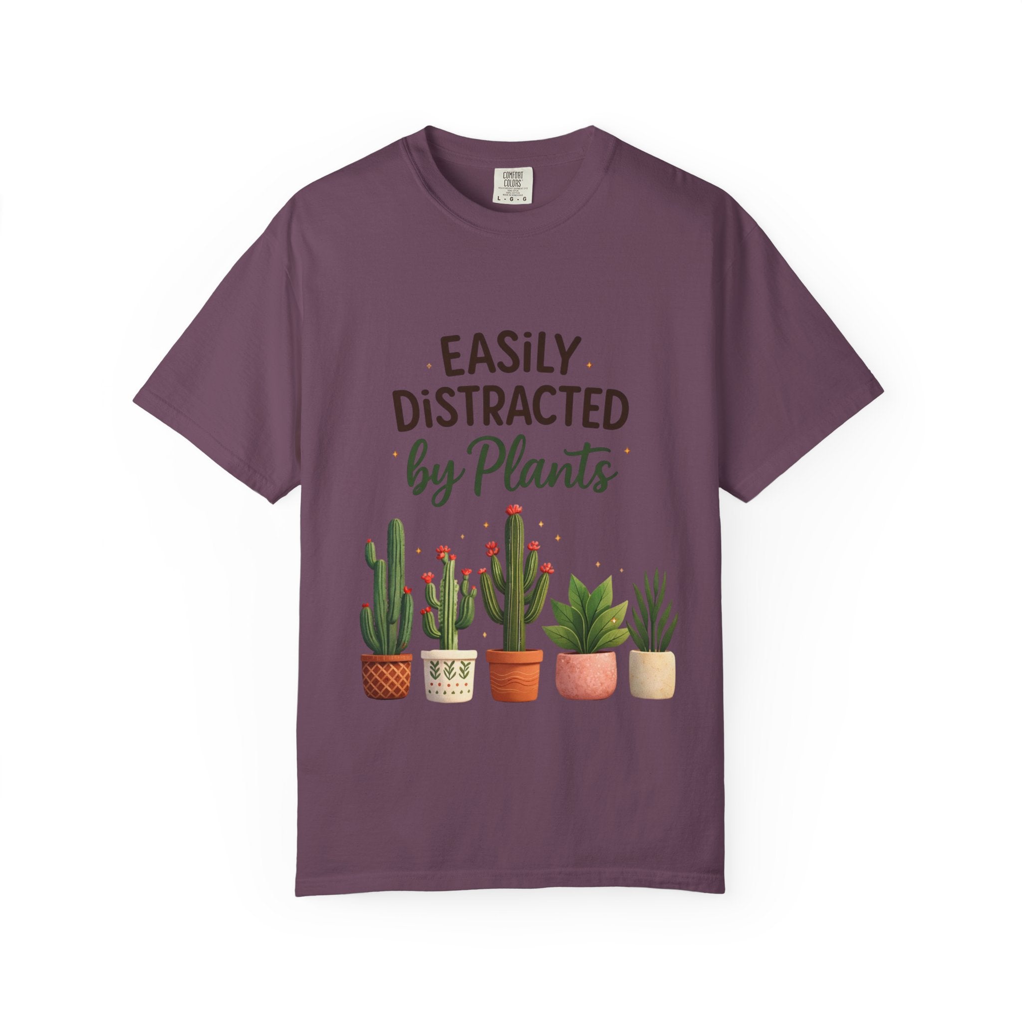 Easily Distracted By Plants Shirt, Plant Lover T-Shirt, Funny Plant Mom Tee, Botanical Lover Gift, Succulent Cactus Shirt, Unisex Graphic Tee