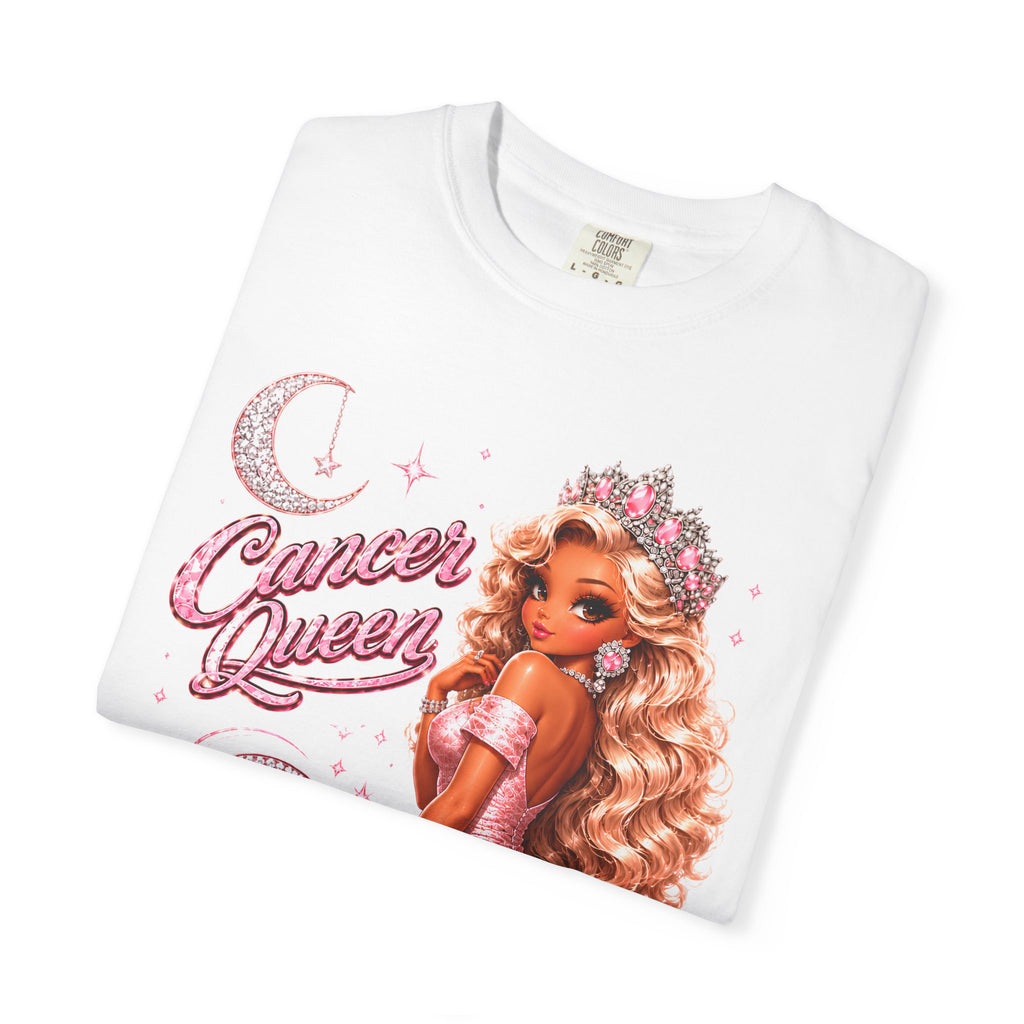 Cancer Queen Soft Heart Strong Soul Shirt – Zodiac Astrology Graphic Tee for Women, Pink Coquette Cancer Zodiac Birthday Gift, Trendy Astrology T-Shirt
