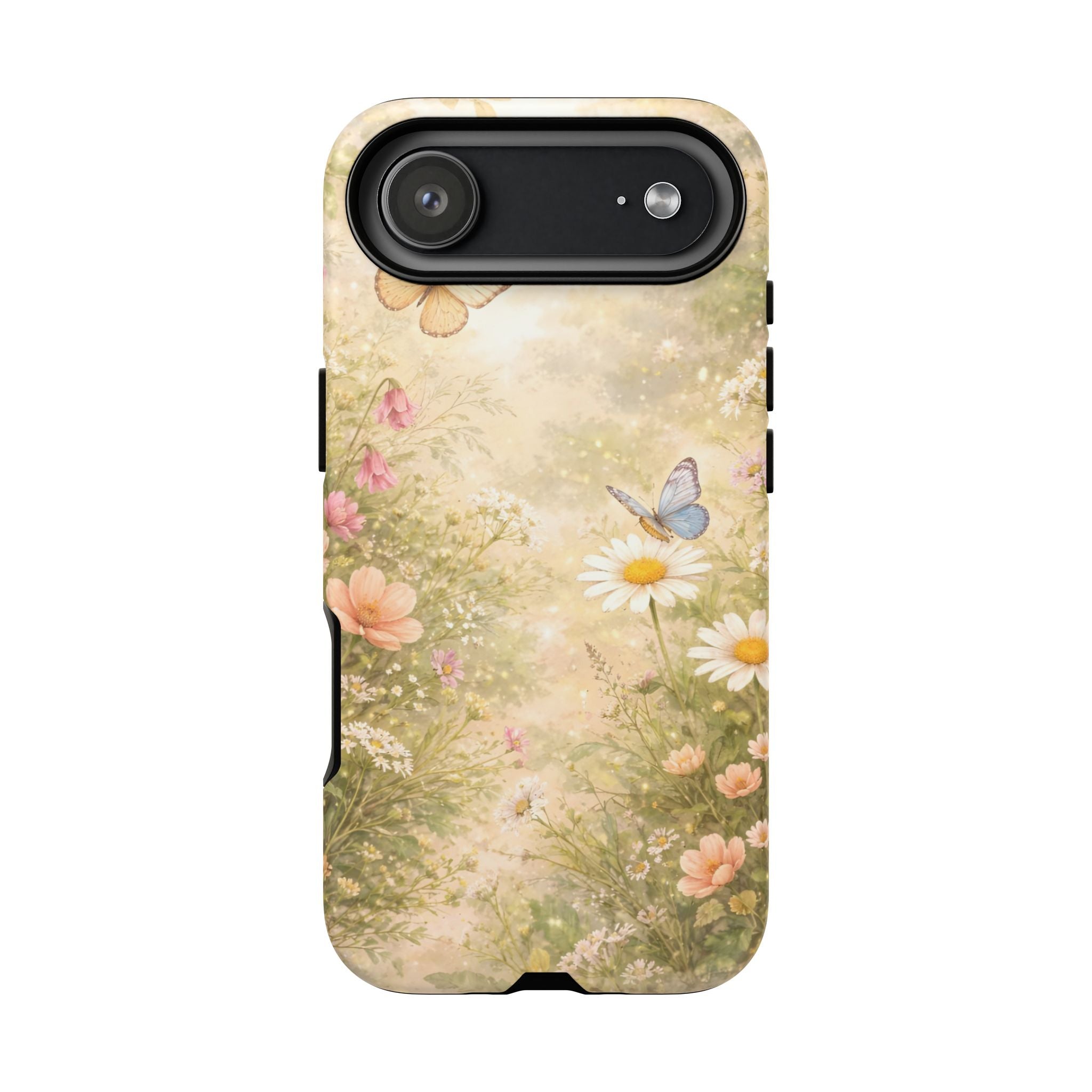 Cottagecore Wildflower Butterfly Phone Case – Vintage Floral Nature Aesthetic iPhone Case, Dreamy Woodland Flower Phone Cover