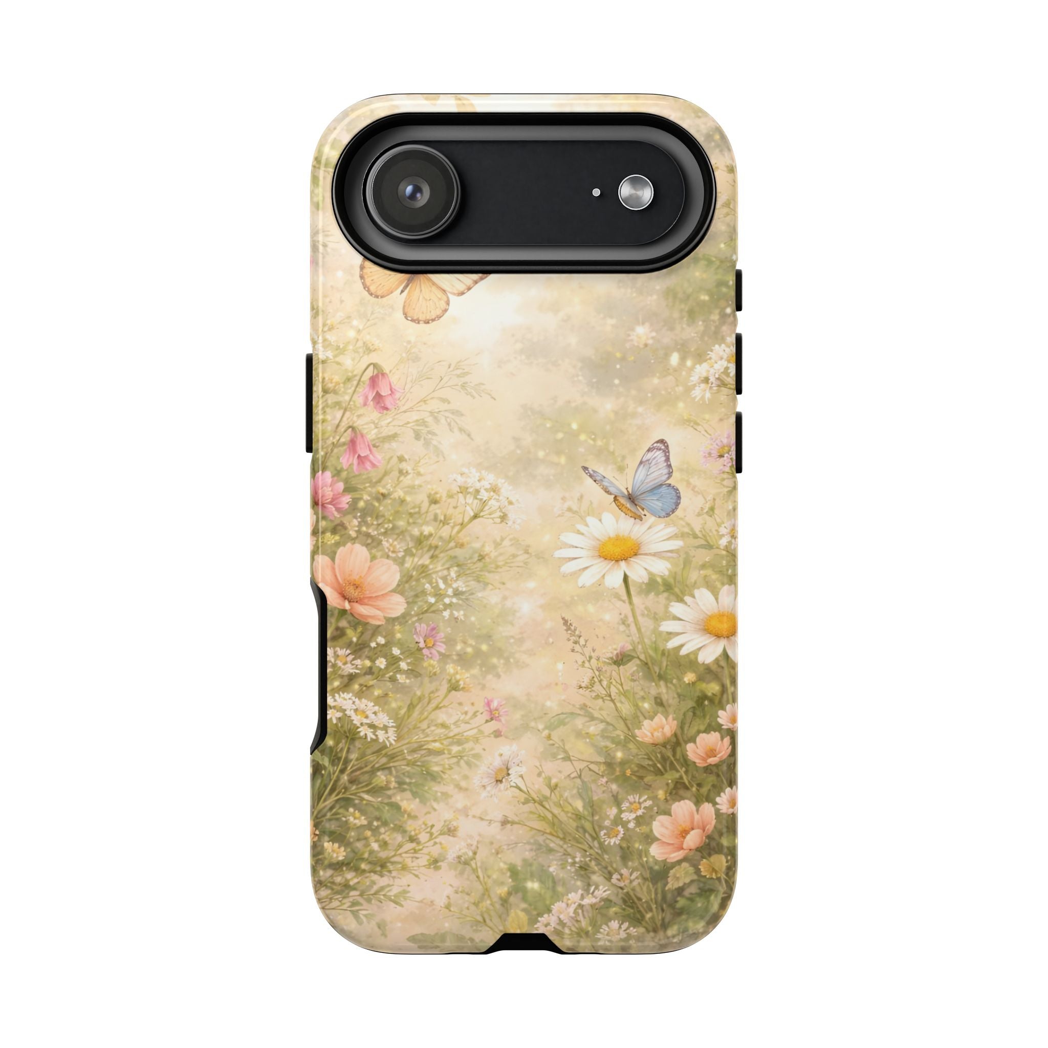Cottagecore Wildflower Butterfly Phone Case – Vintage Floral Nature Aesthetic iPhone Case, Dreamy Woodland Flower Phone Cover