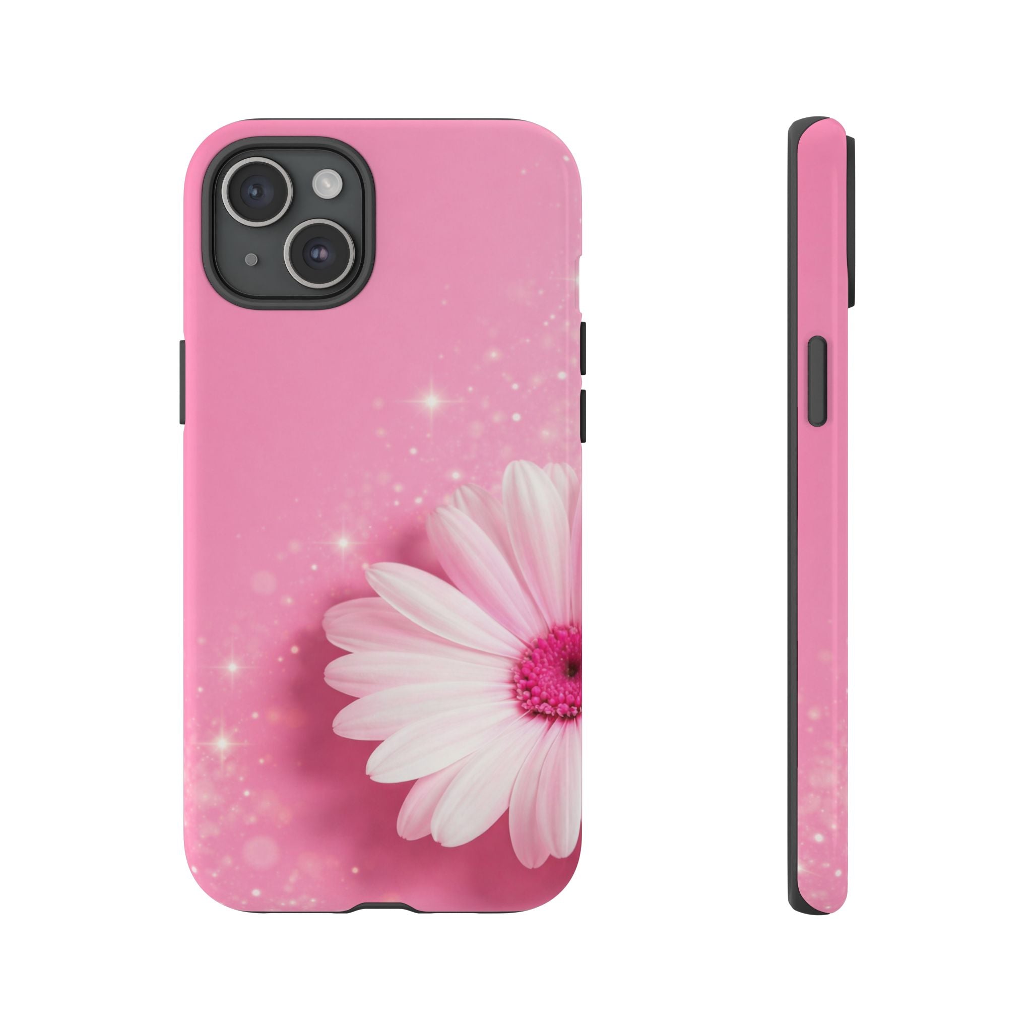 Pink Daisy Phone Case, Aesthetic Floral iPhone & Samsung Case, Cute Flower Phone Cover, Soft Girl Coquette Case, Feminine Pink Case