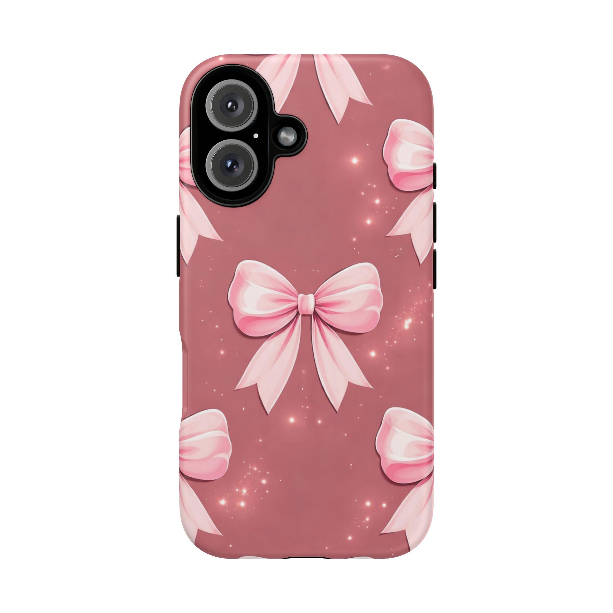 Pink Bow Phone Case, Coquette Aesthetic iPhone & Samsung Case, Cute Girly Pattern Case, Soft Girl Feminine Phone Cover